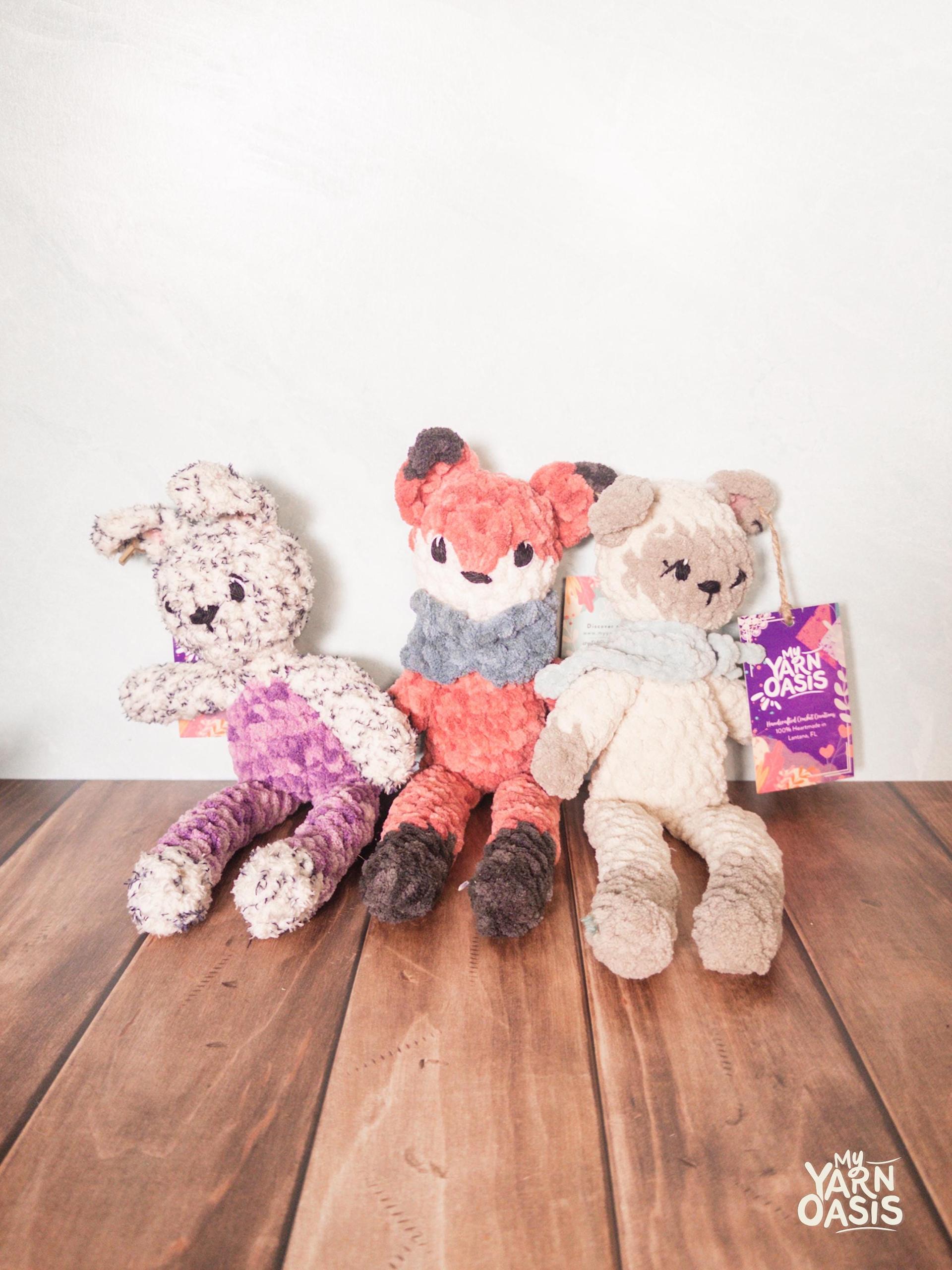 Crochet Fox Doll with Scarf, Handmade Amigurumi Plush Toy thumbnail 5