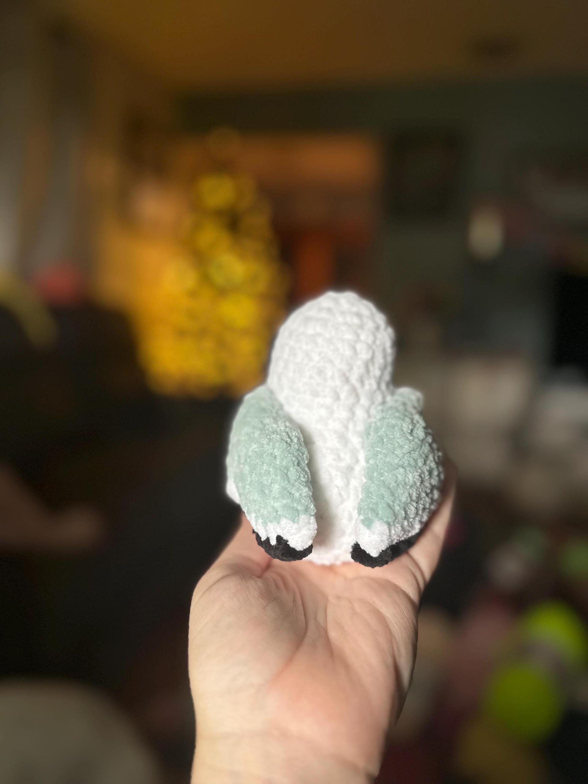Crochet Seagull Plushie: Coastal Decor Stuffed Bird Toy 100% Handmade thumbnail 4