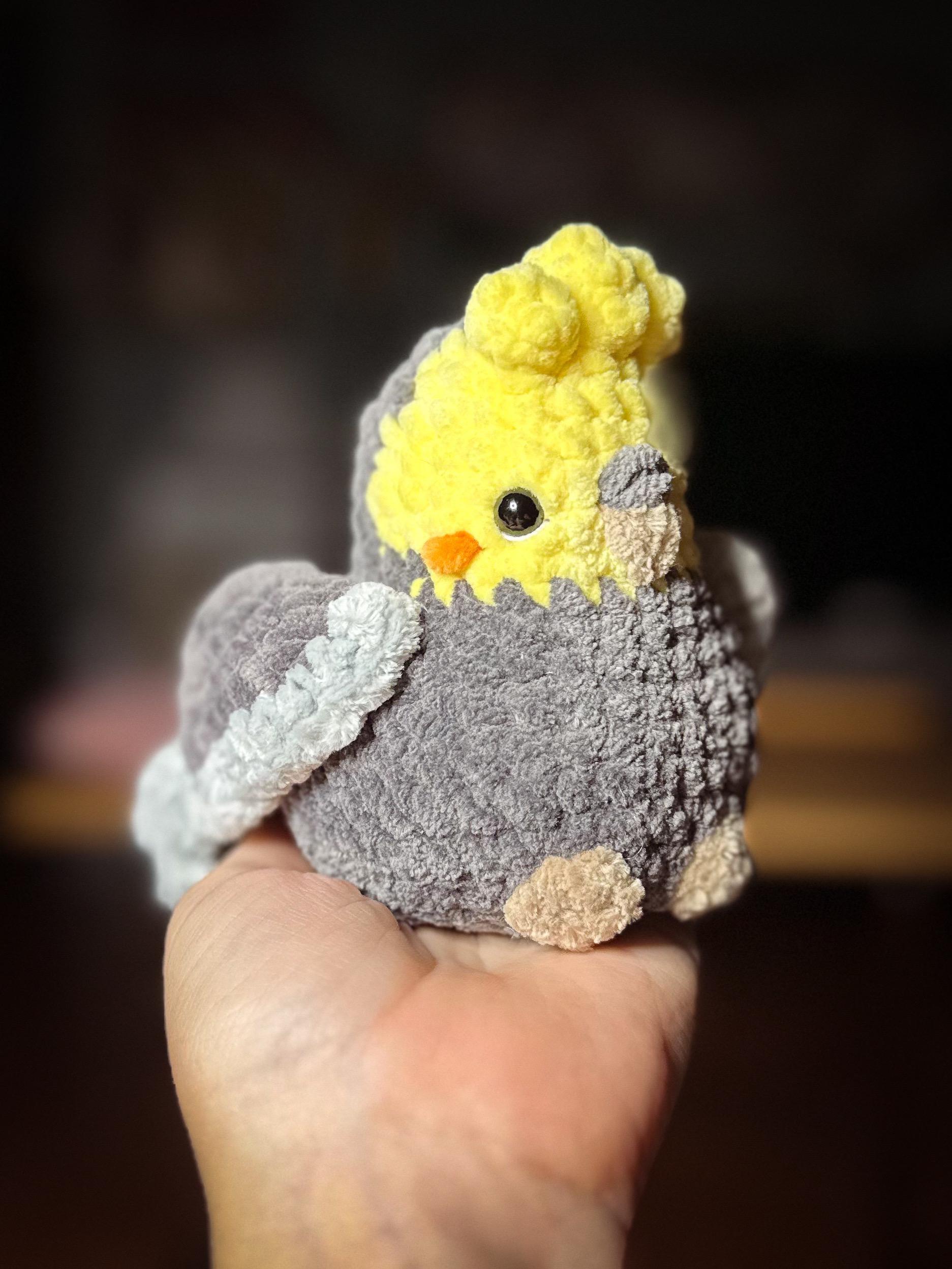 Crochet Cinnamon Cockatiel Plushie: Handmade Bird Lover Gift thumbnail 9
