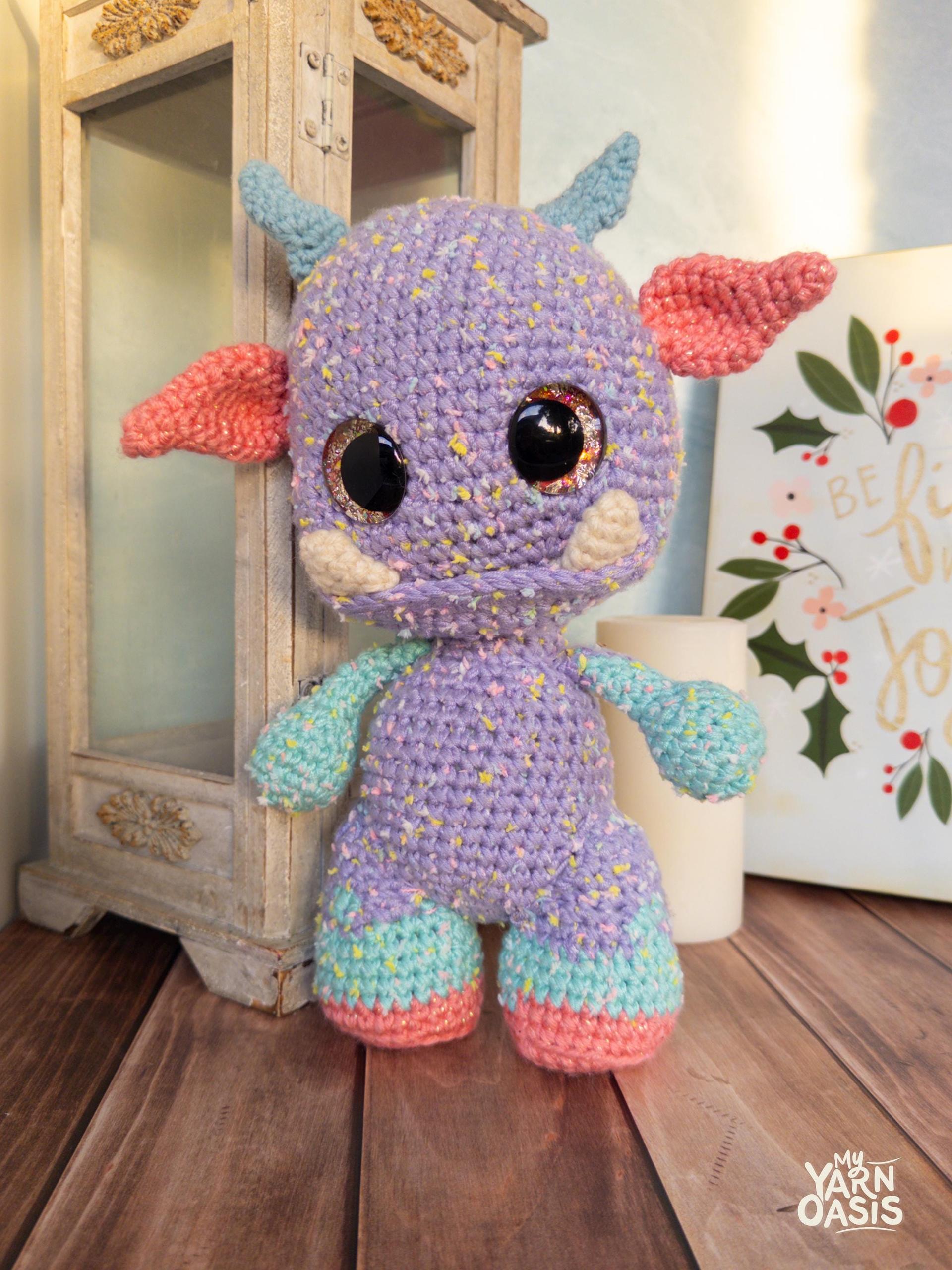 Monster Plush, Handmade Crochet Creature, Kawaii Amigurumi Stuffed Toy, pastel whimsical gift thumbnail 2