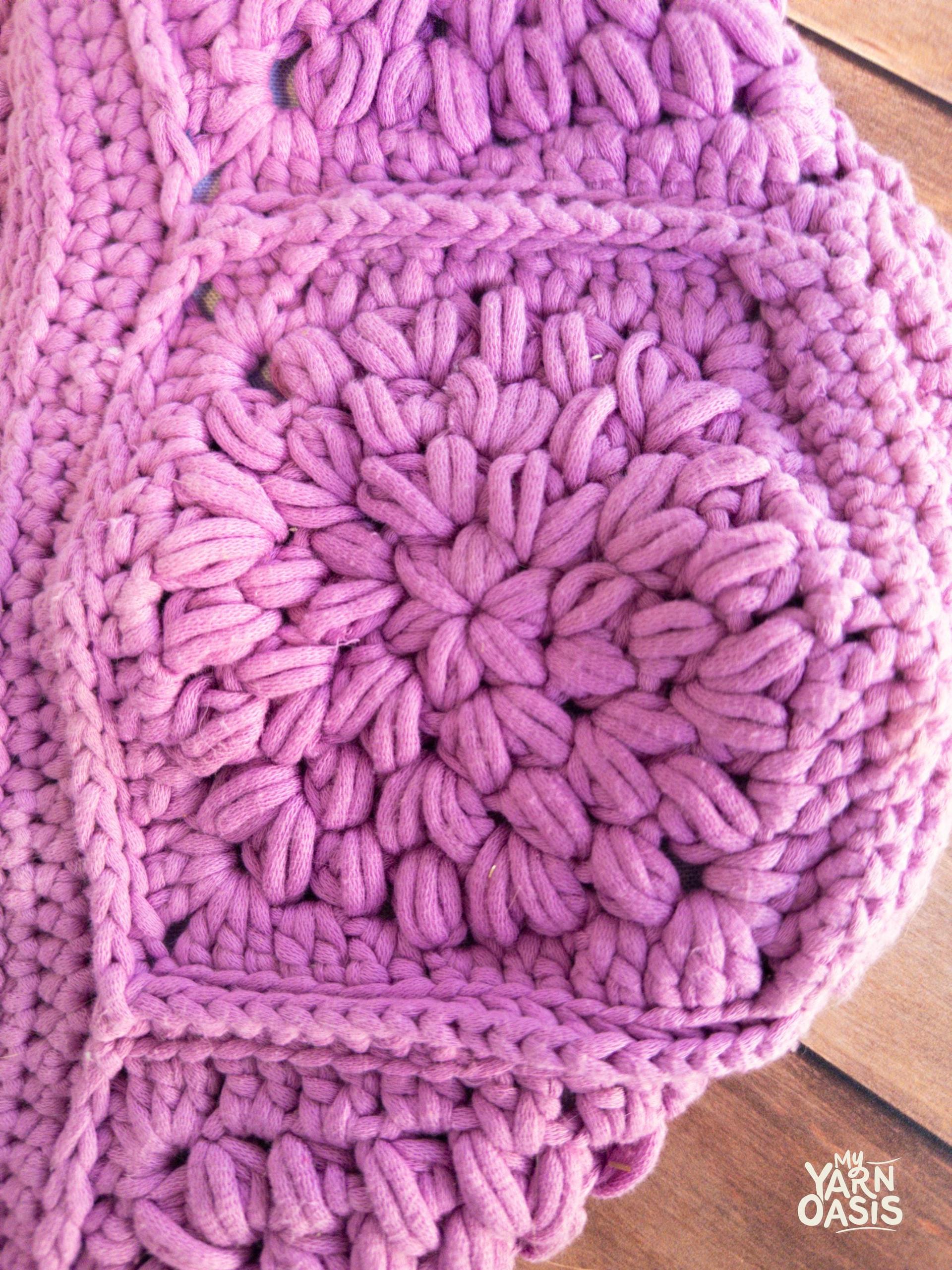 Lilac Crochet Crossbody Bag, fully lined, Strap included. 100% Handmade thumbnail 5