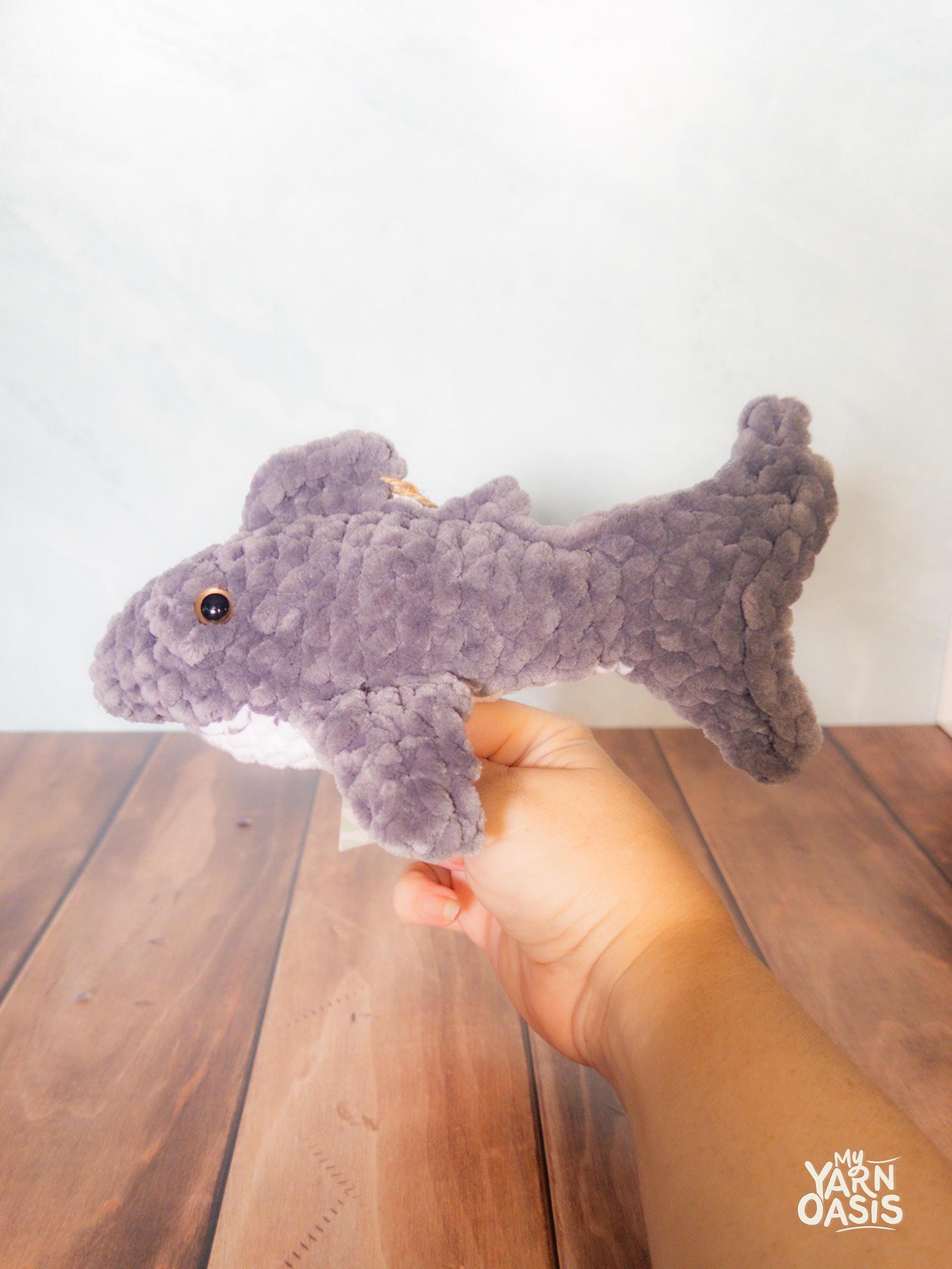Shark Finger Puppet, Plush toy for kids, Imagination play, 100% handmade thumbnail 3