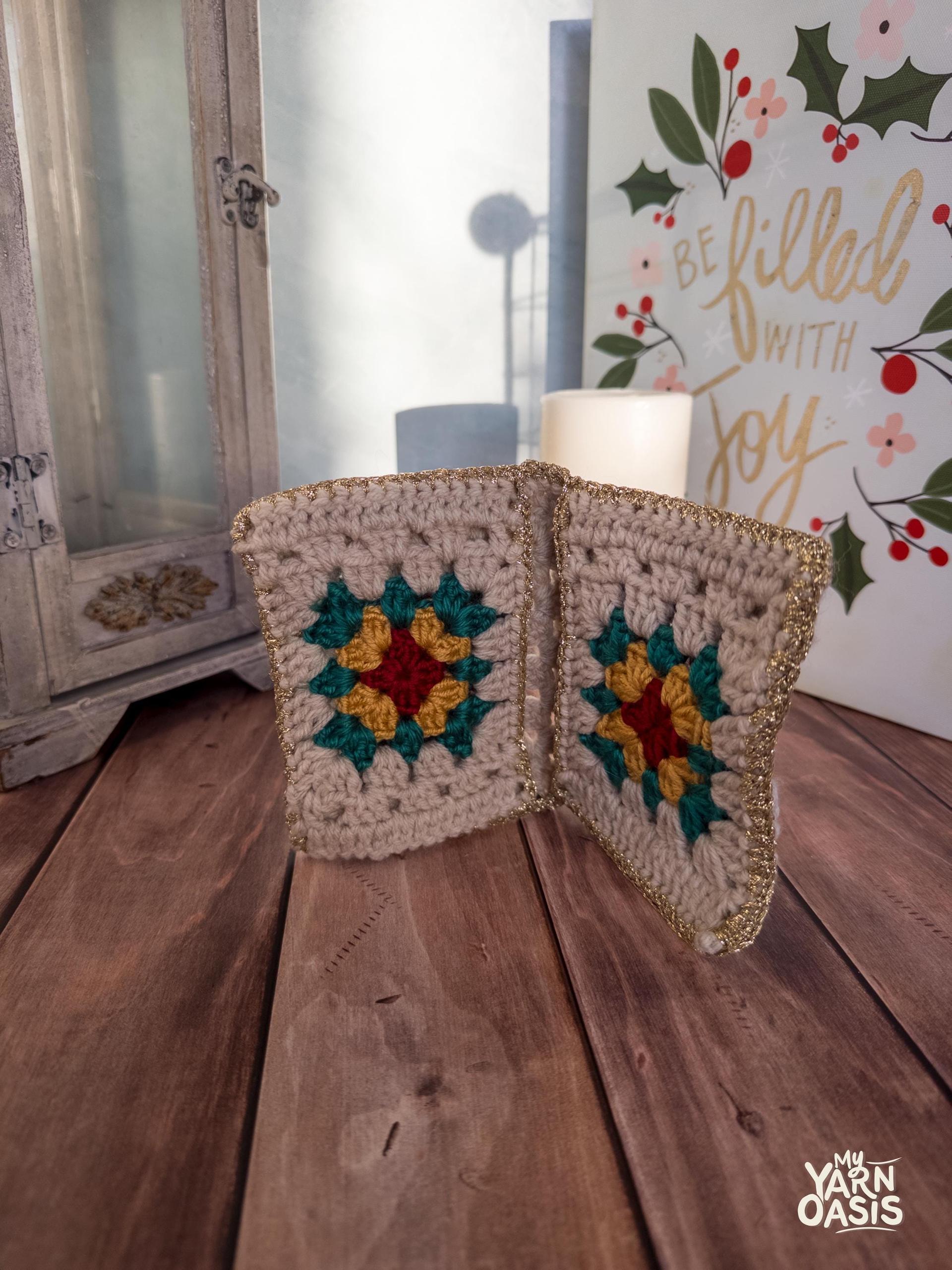 Crochet Granny Square Wallet: Handmade Card or Passport Holder thumbnail 6