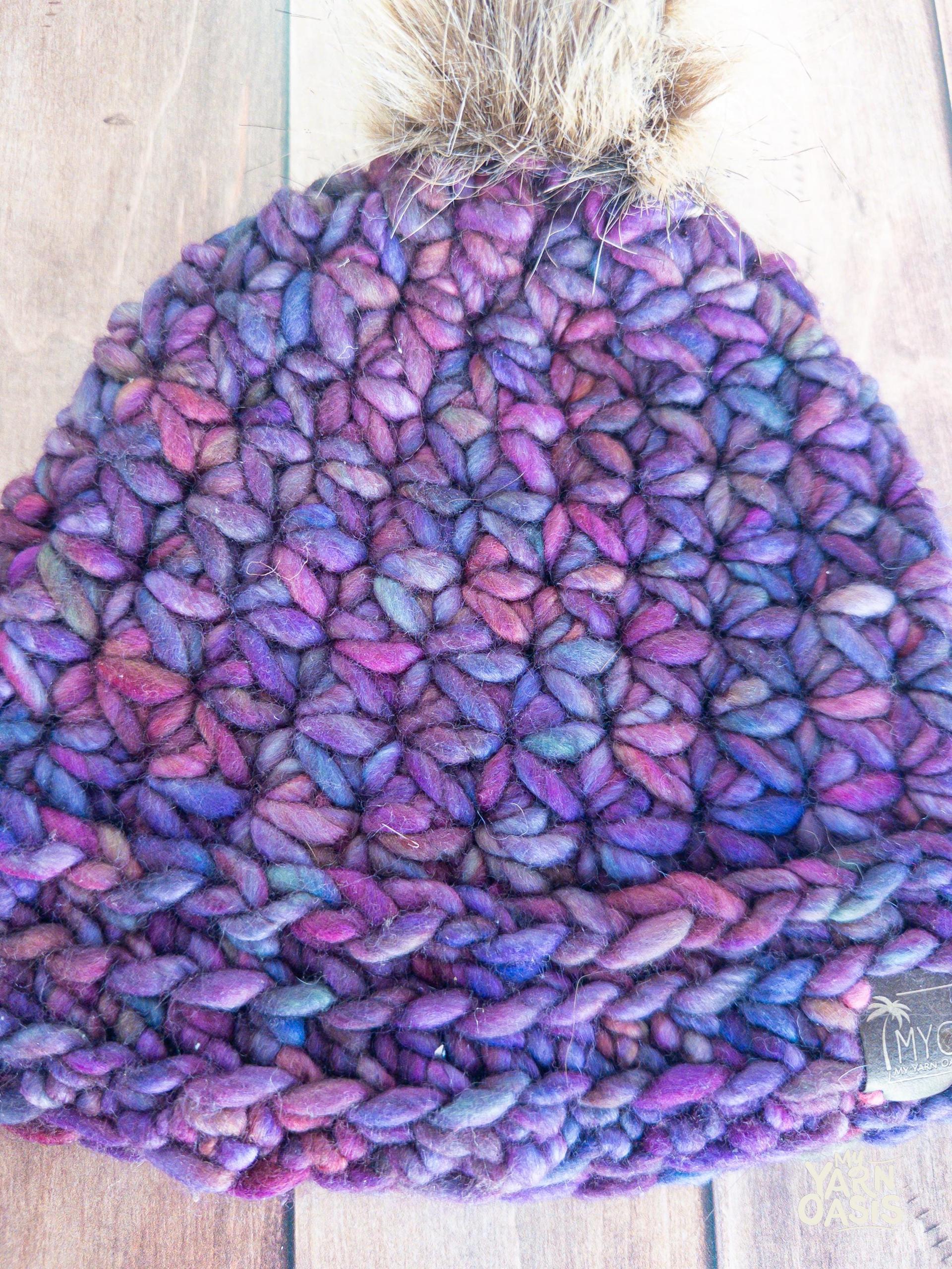 Jewel Toned Merino Wool Beanie Winter Hat, Handmade Cozy Headwear, Warm Fall Accessory thumbnail 2