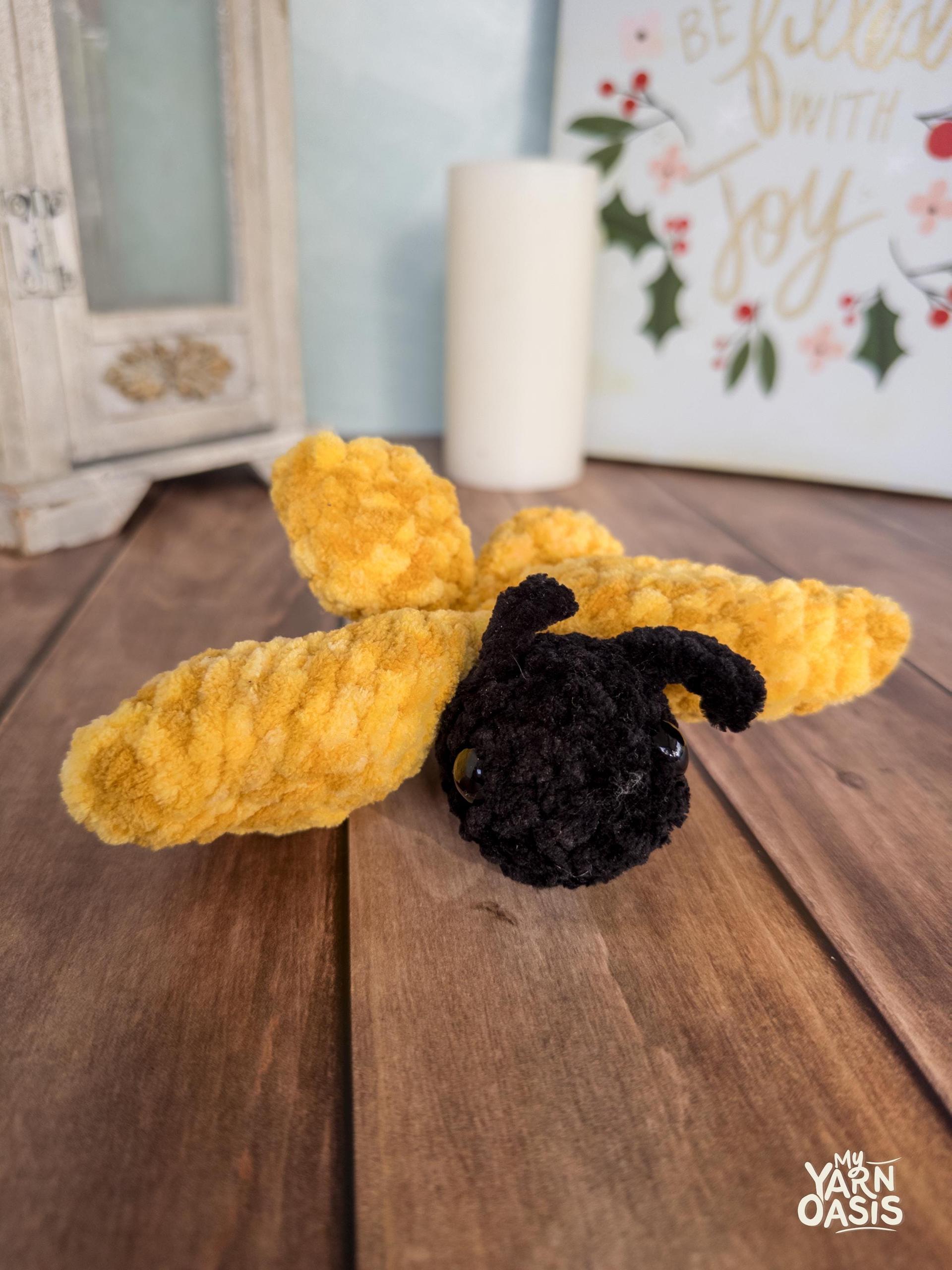 Crochet Butterfly Plush Toy, 100% Handmade Amigurumi Stuffed Animal, Plush Creature thumbnail 4