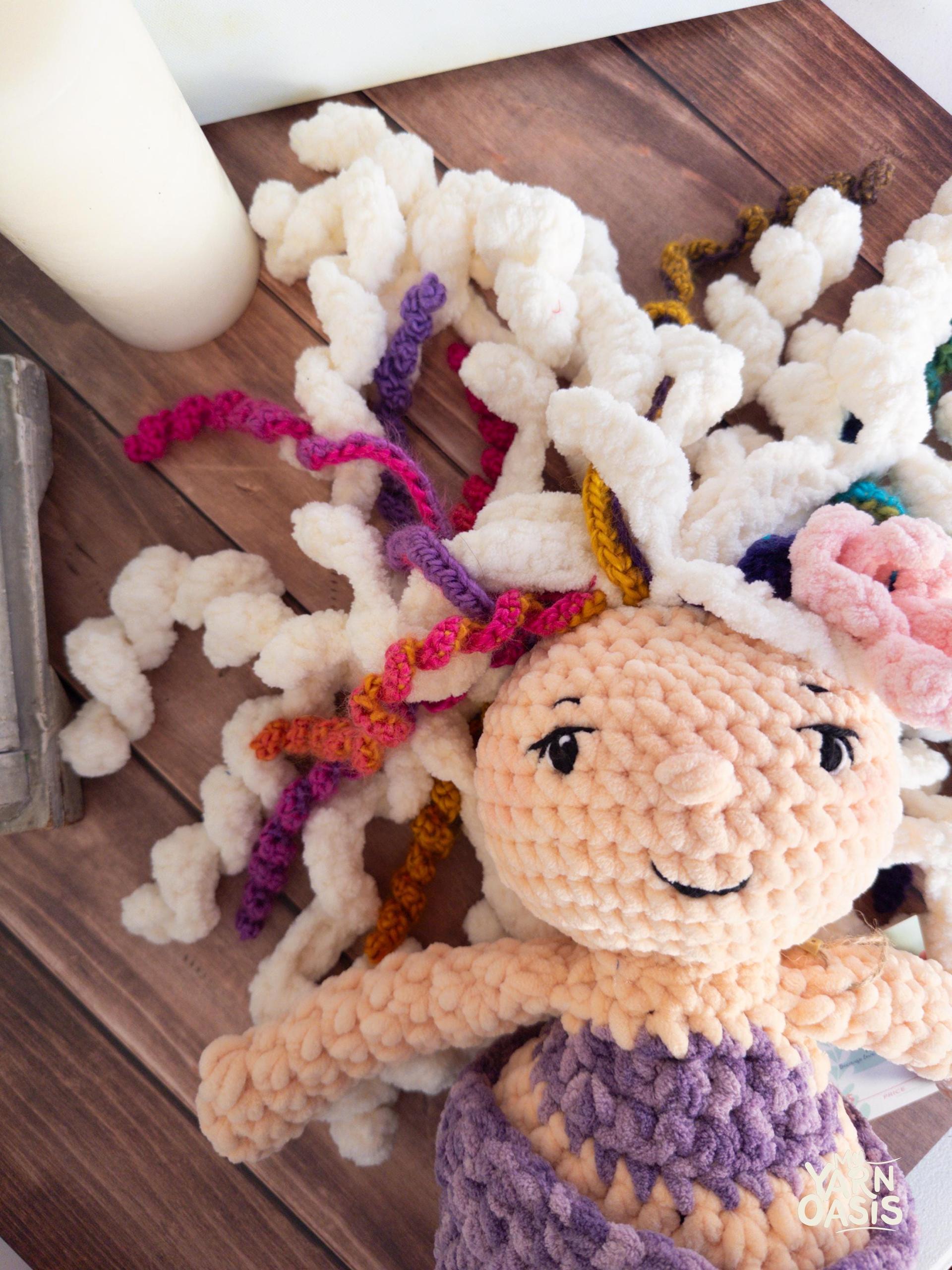 Large Mermaid Snuggler, Crochet Plush Toy, 100% Handmade Ocean Doll, Safe Embroidered Eyes thumbnail 9