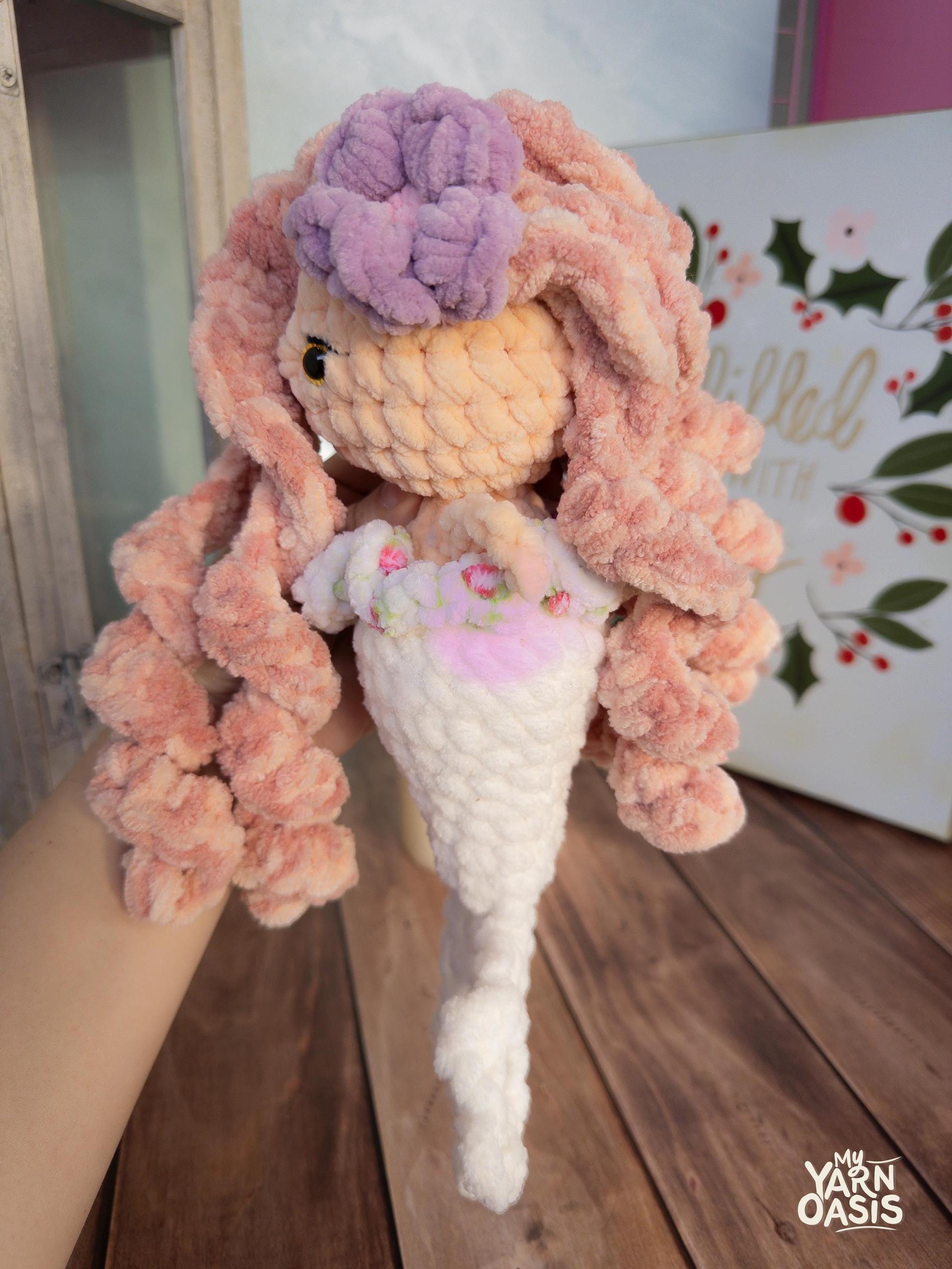 Crochet Mermaid  100% Handmade Amigurumi Stuffed Toy, Sweet Kawaii thumbnail 4