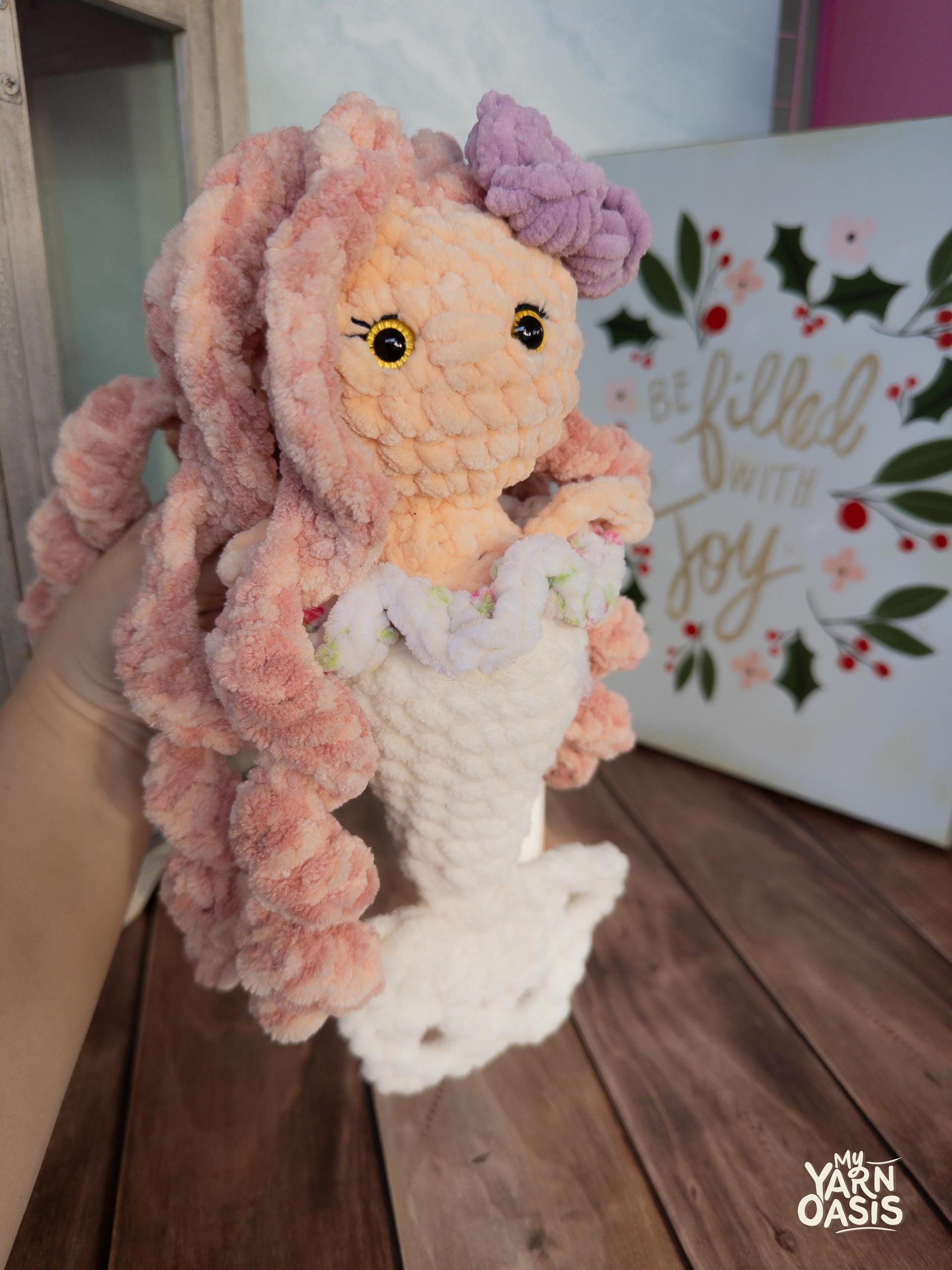 Crochet Mermaid  100% Handmade Amigurumi Stuffed Toy, Sweet Kawaii thumbnail 5