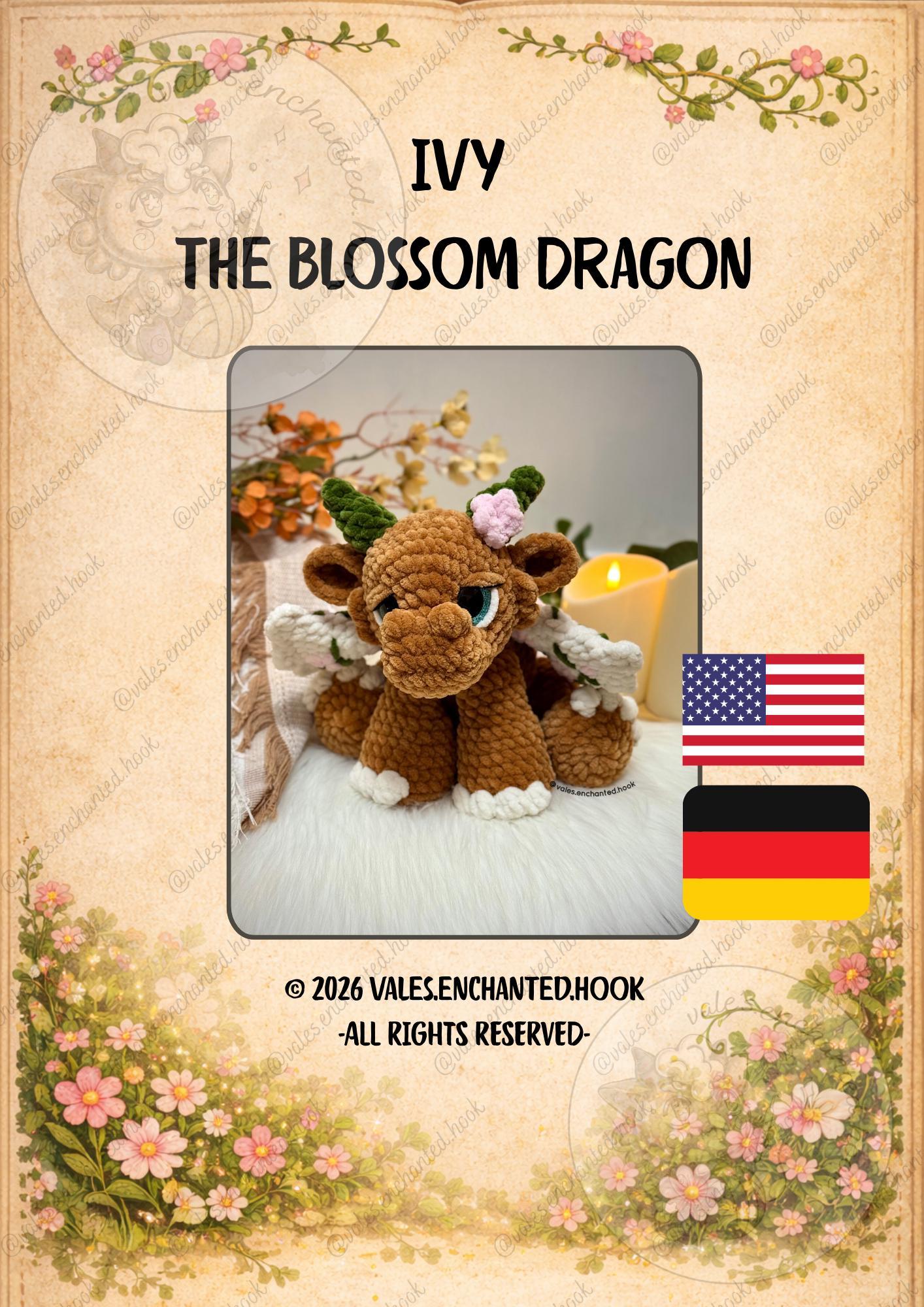Ivy the Blossom Dragon-Amigurumi Pattern