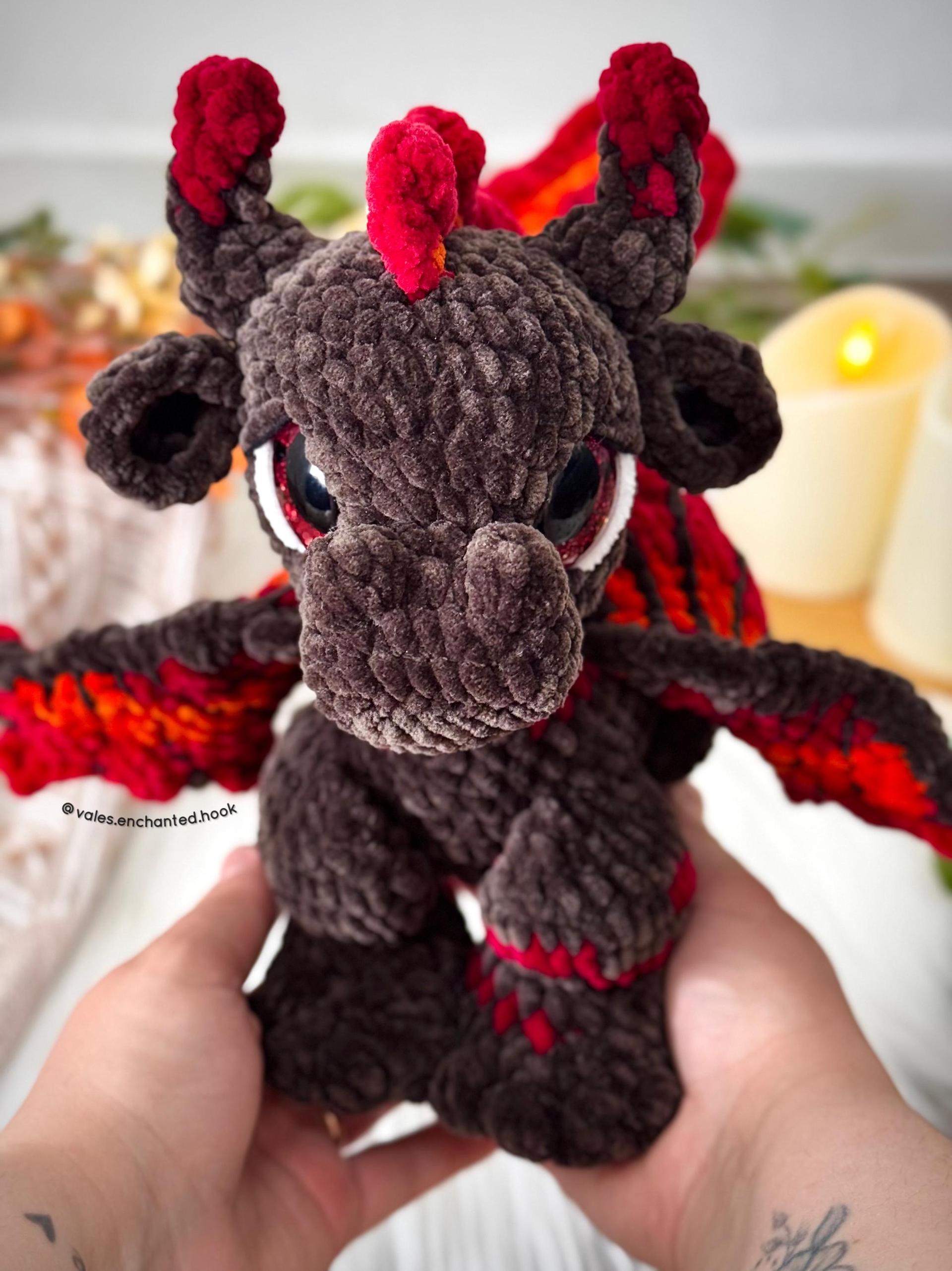 BUNDLE-Blaze the Lava Dragon & Eira the Ice Dragon-Amigurumi Patterns thumbnail 4