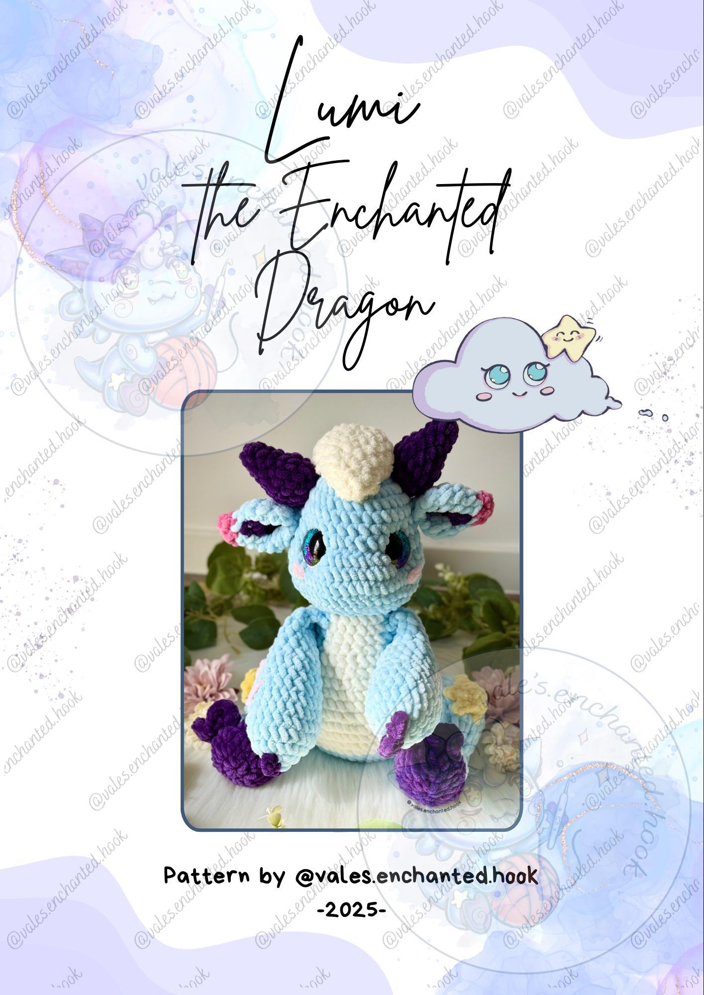 Lumi The Enchanted Dragon-Amigurumi Pattern