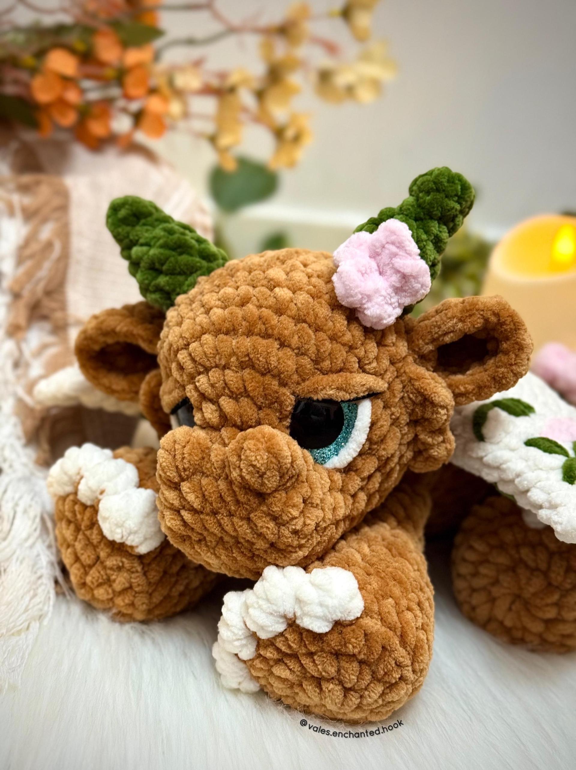 Ivy the Blossom Dragon-Amigurumi Pattern thumbnail 3