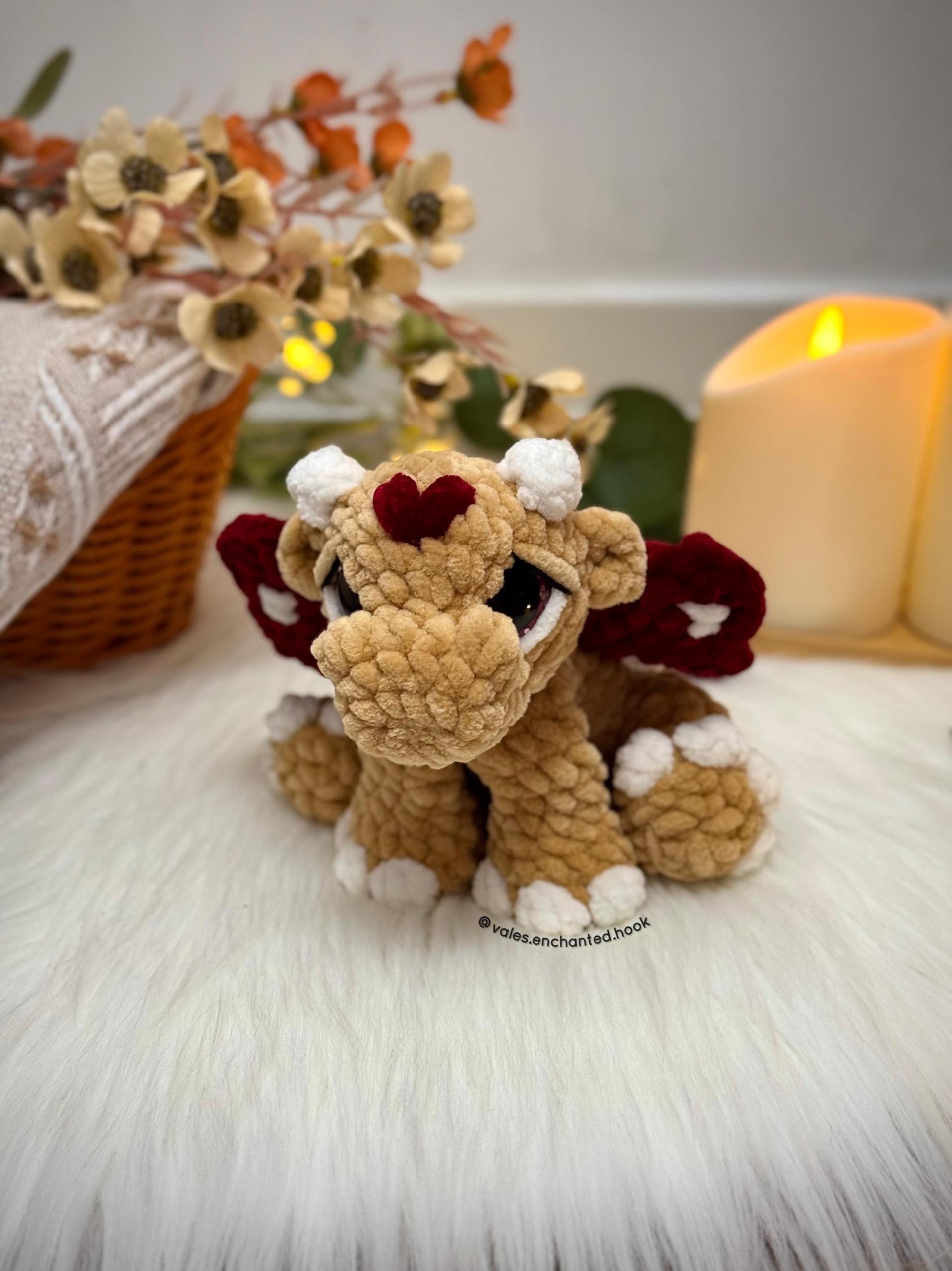 Ember the tiny Valentine’s Dragon-Amigurumi Pattern thumbnail 2