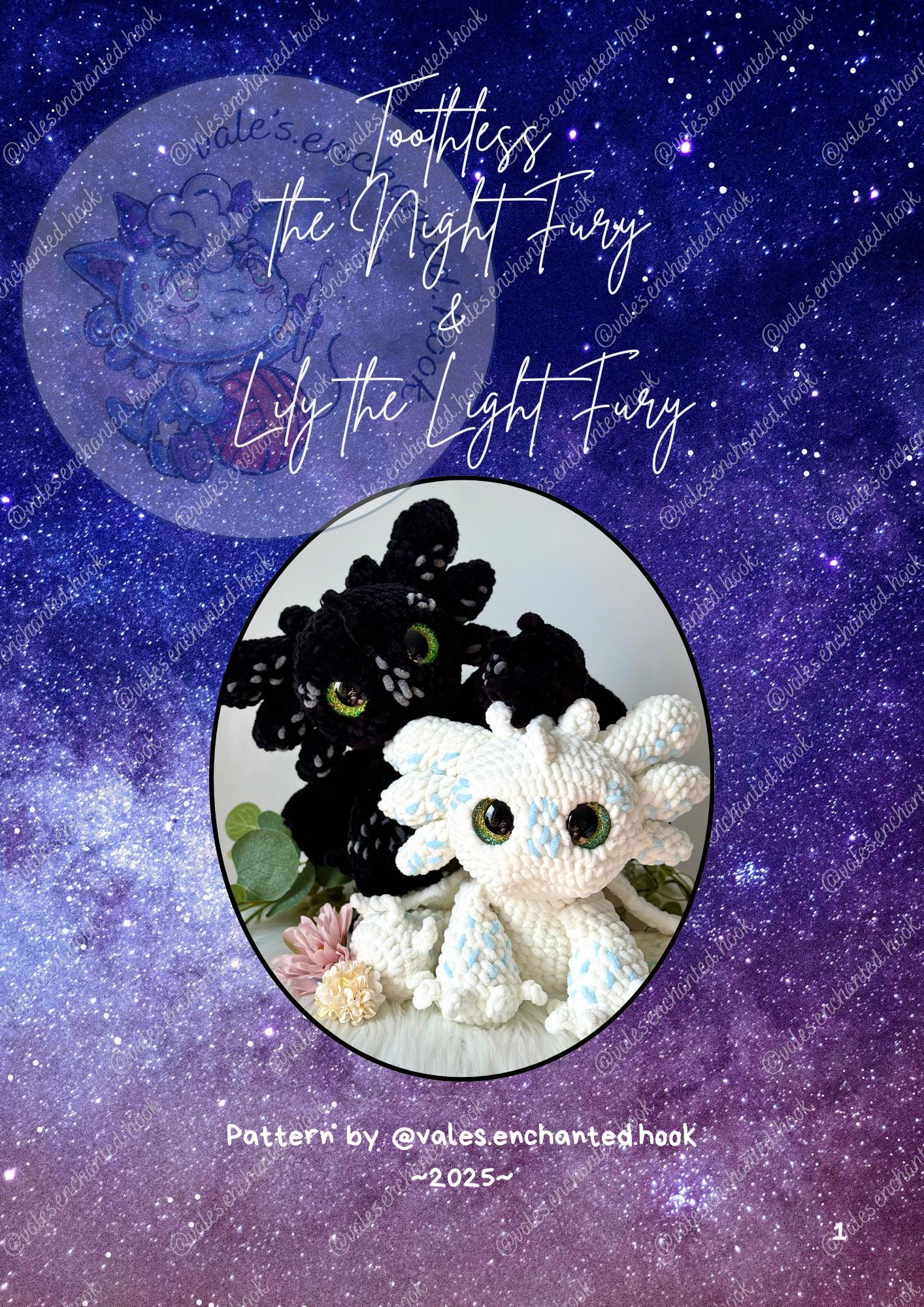 Night & Light Dragons-Amigurumi Pattern