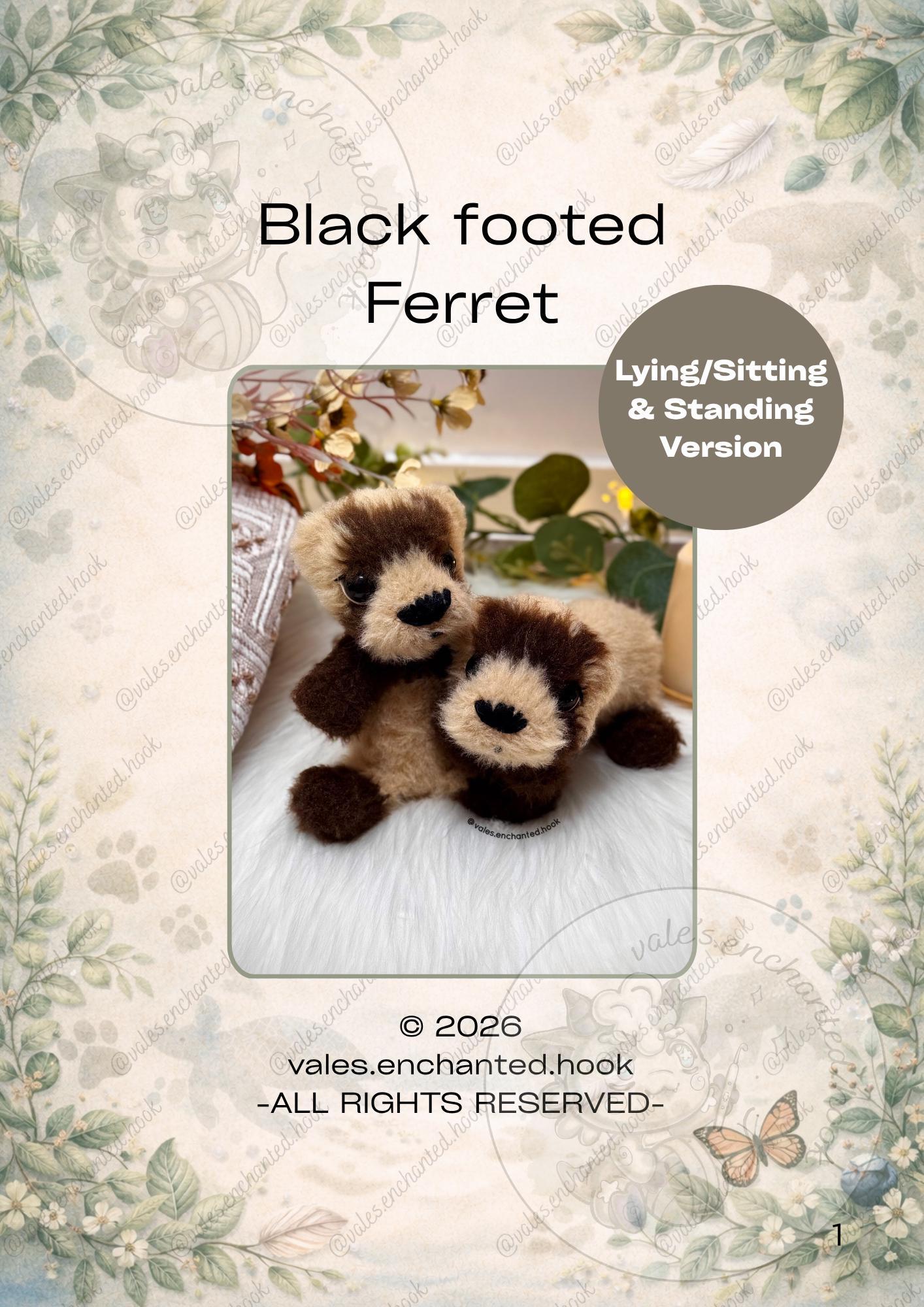 Black Footed Ferret-Amigurumi Pattern