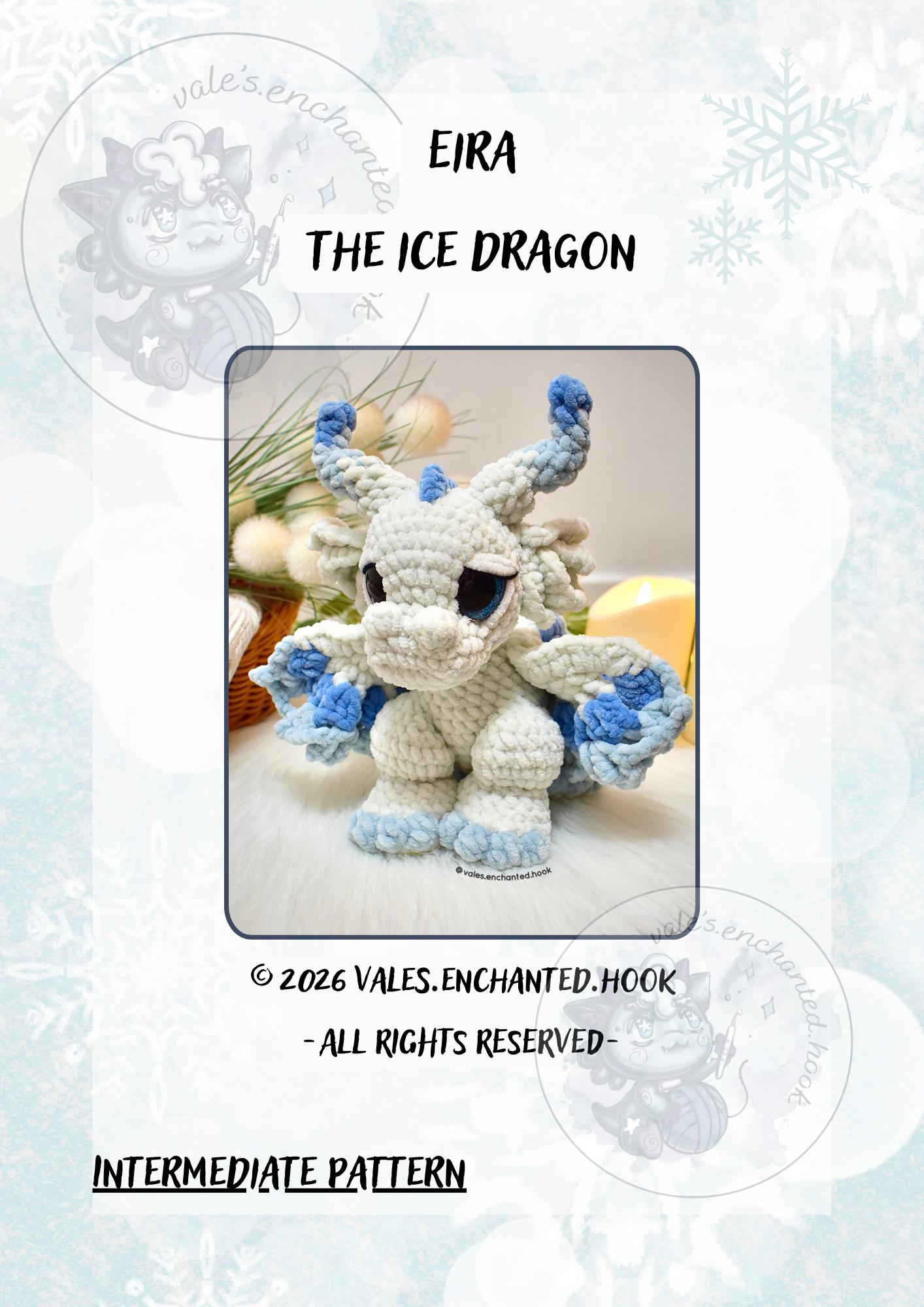 Eira the Ice Dragon-Amigurumi Pattern