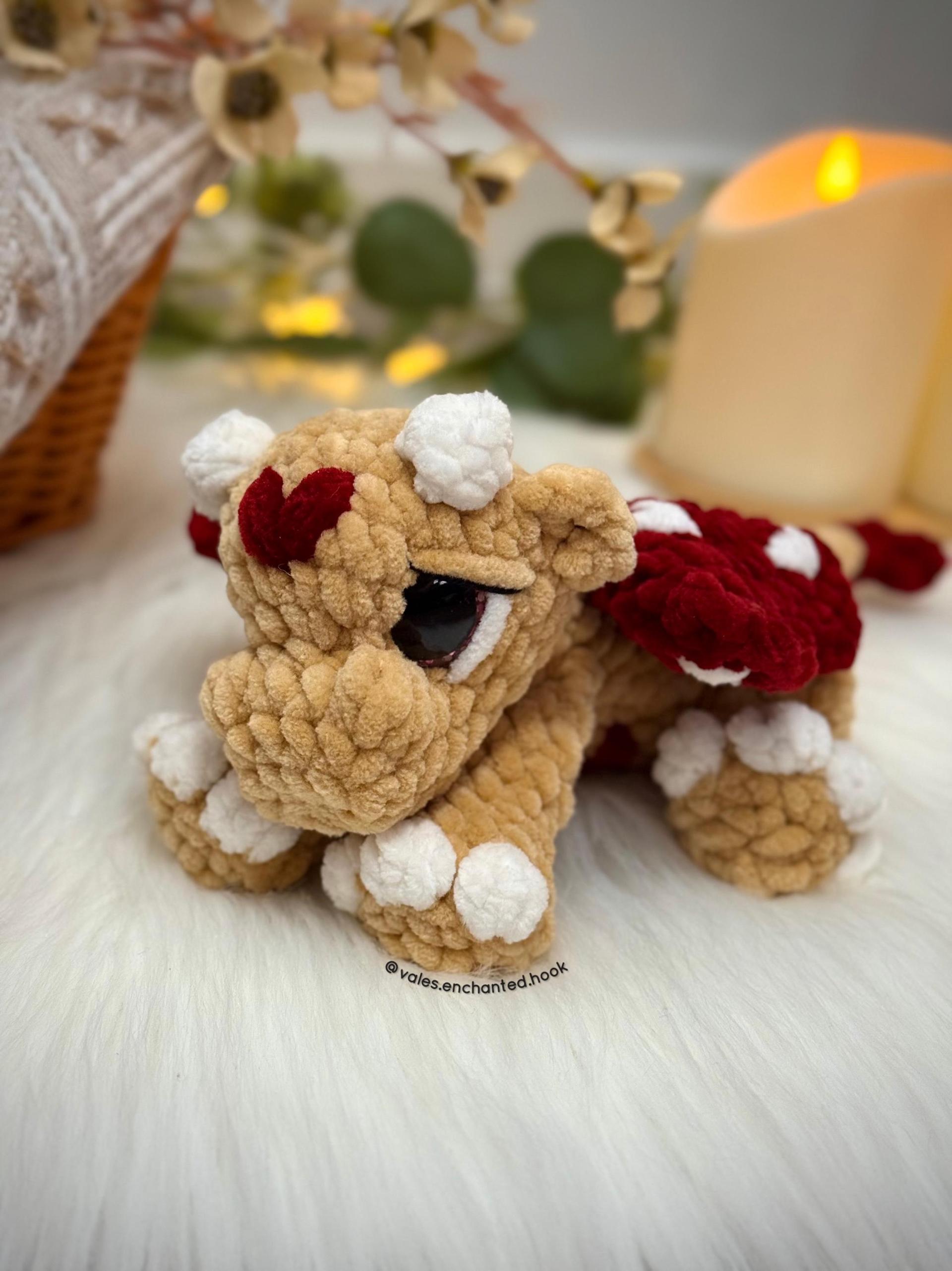 Ember the tiny Valentine’s Dragon-Amigurumi Pattern thumbnail 3