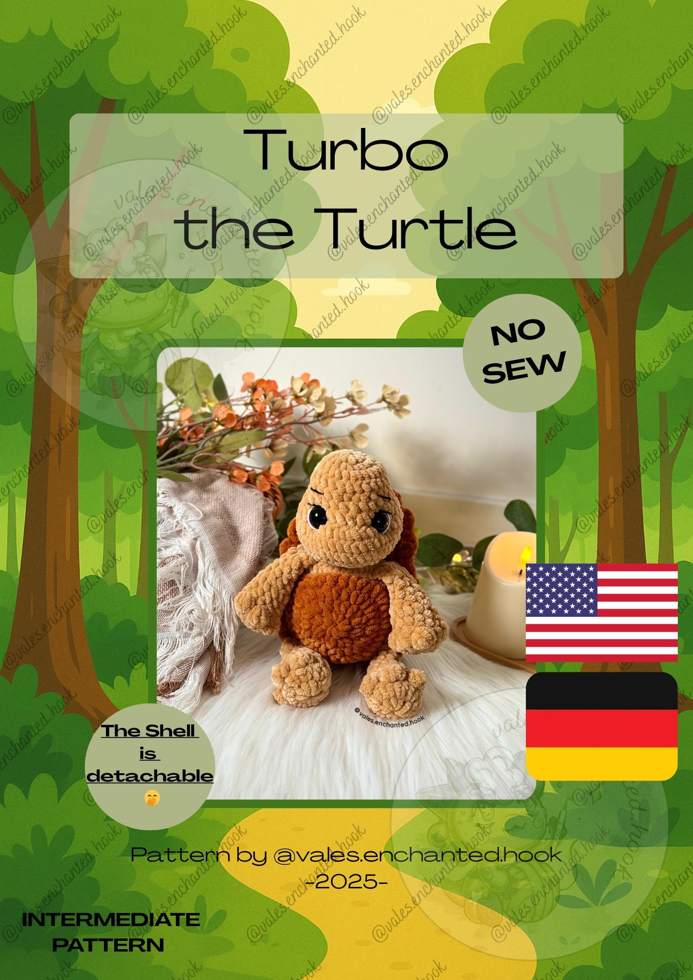 Turbo the Turtle-Amigurumi Pattern