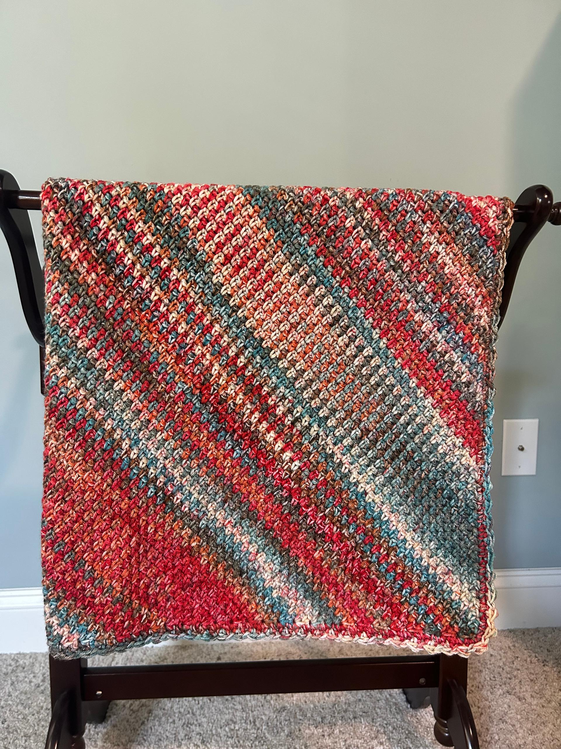 C2C Moss Stitch Baby Blanket