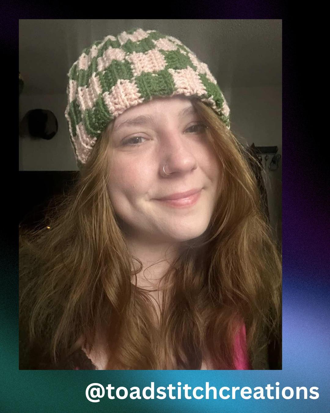 Checkered Beanie pdf Crochet pattern thumbnail 4