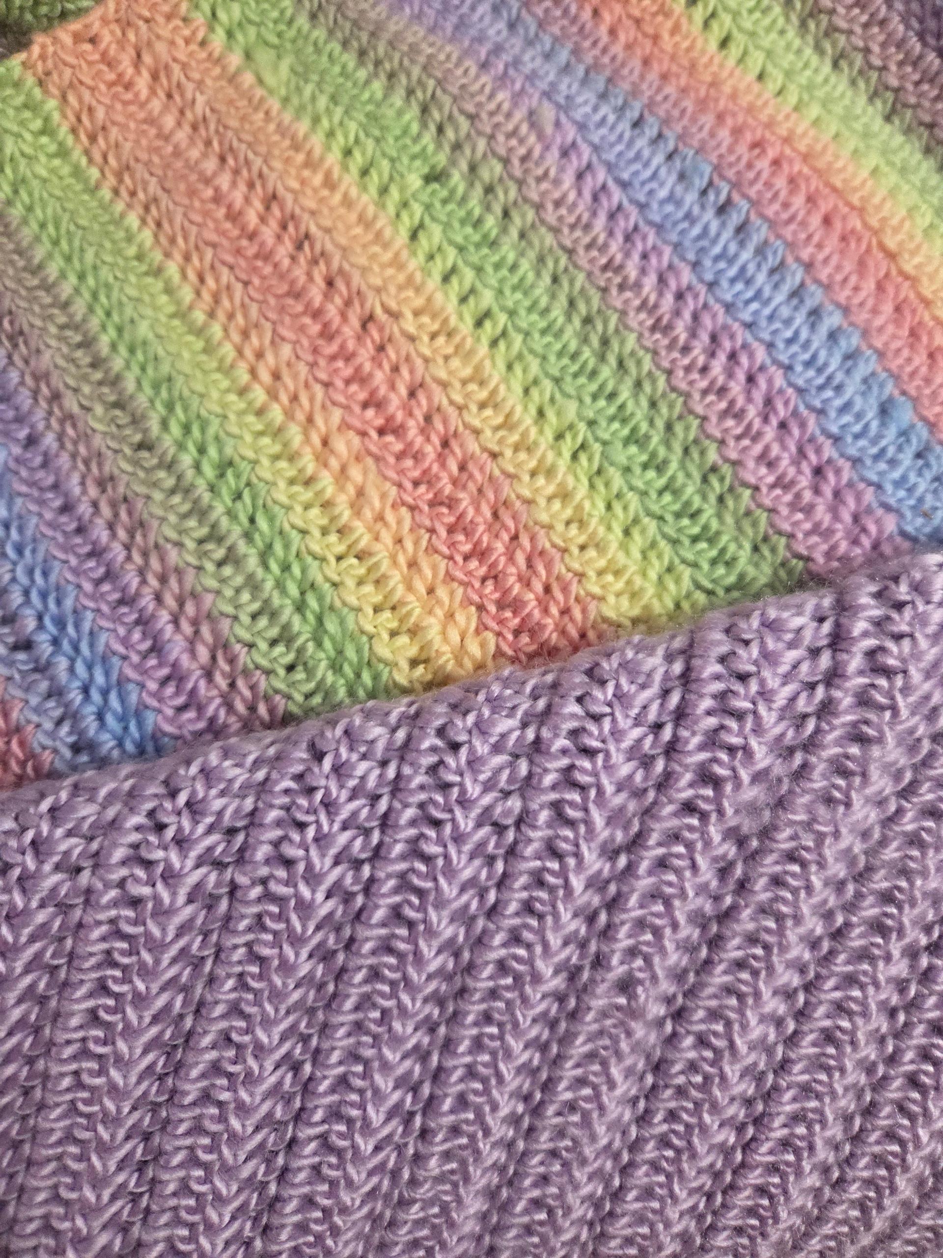 Rainbow/Lavendar Colorblock Scarf thumbnail 2