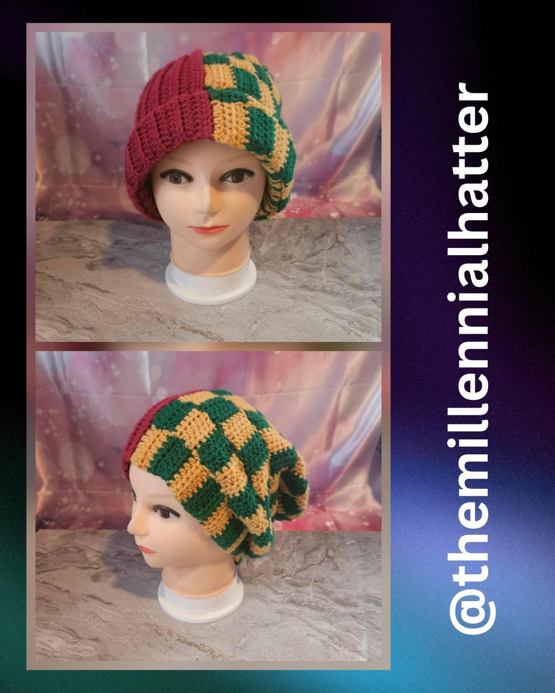 Checkered Beanie pdf Crochet pattern thumbnail 3