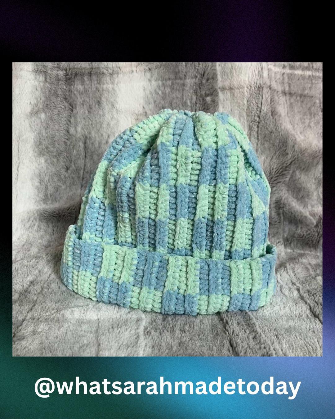 Checkered Beanie pdf Crochet pattern thumbnail 6