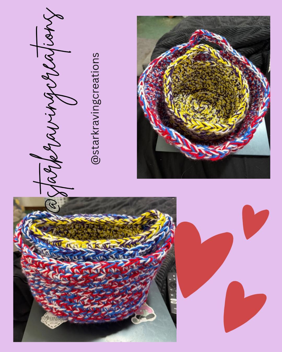 Patchwork Nesting Baskets PDF crochet pattern ONLY thumbnail 8