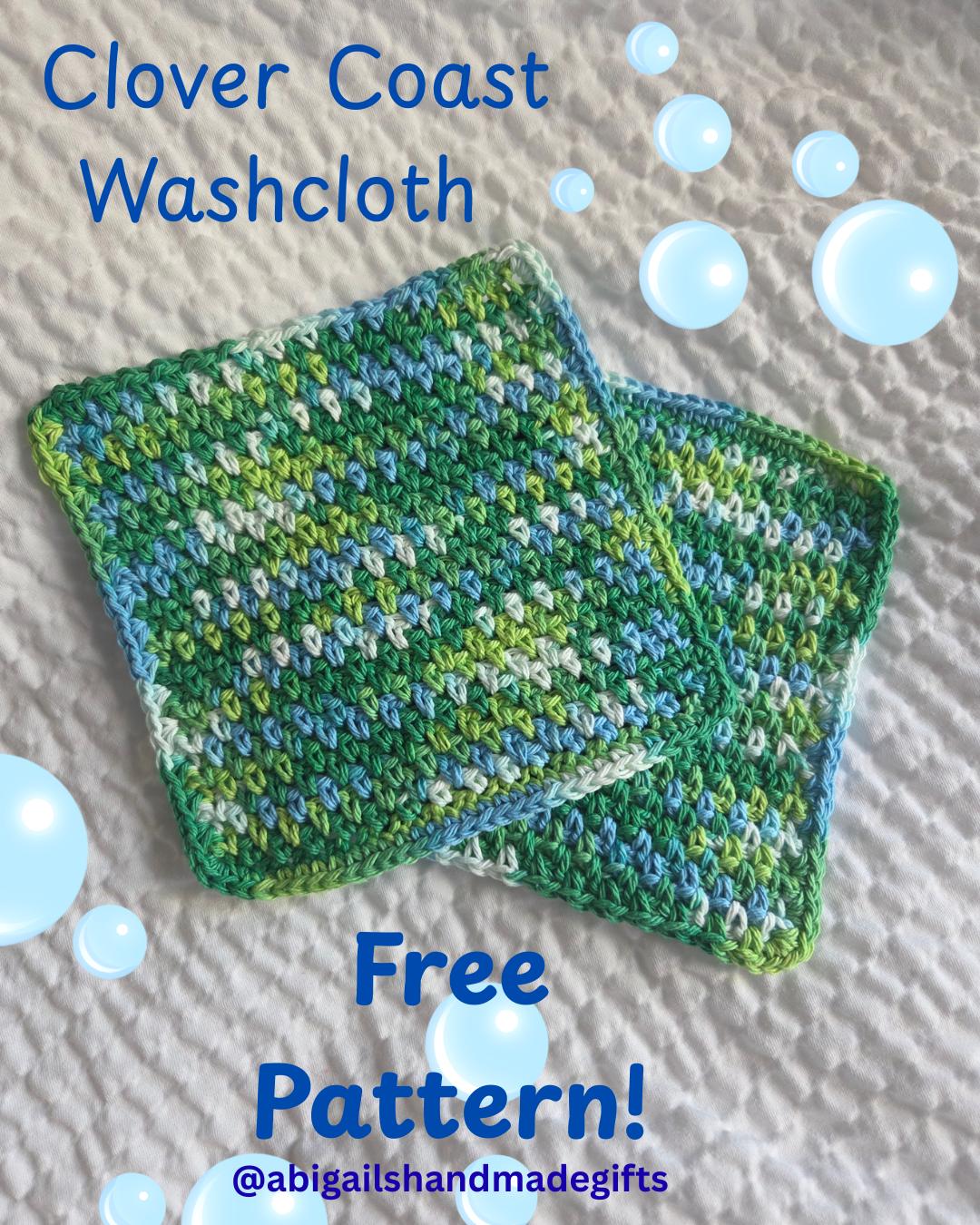 Clover Coast Washcloth Free Pattern