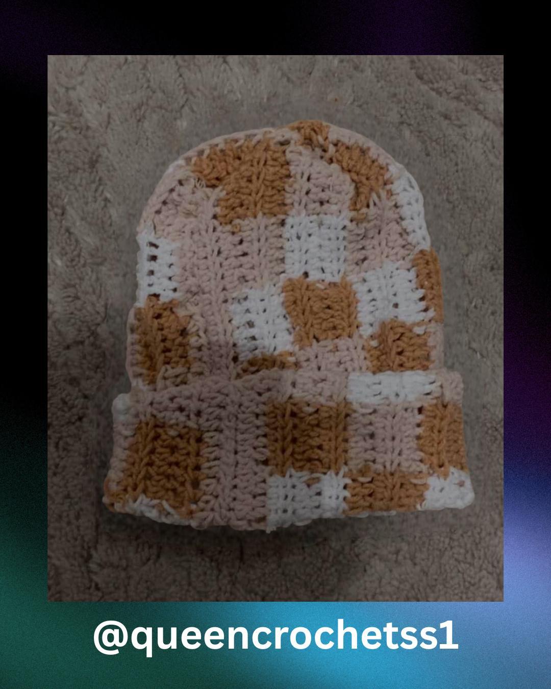Checkered Beanie pdf Crochet pattern thumbnail 5