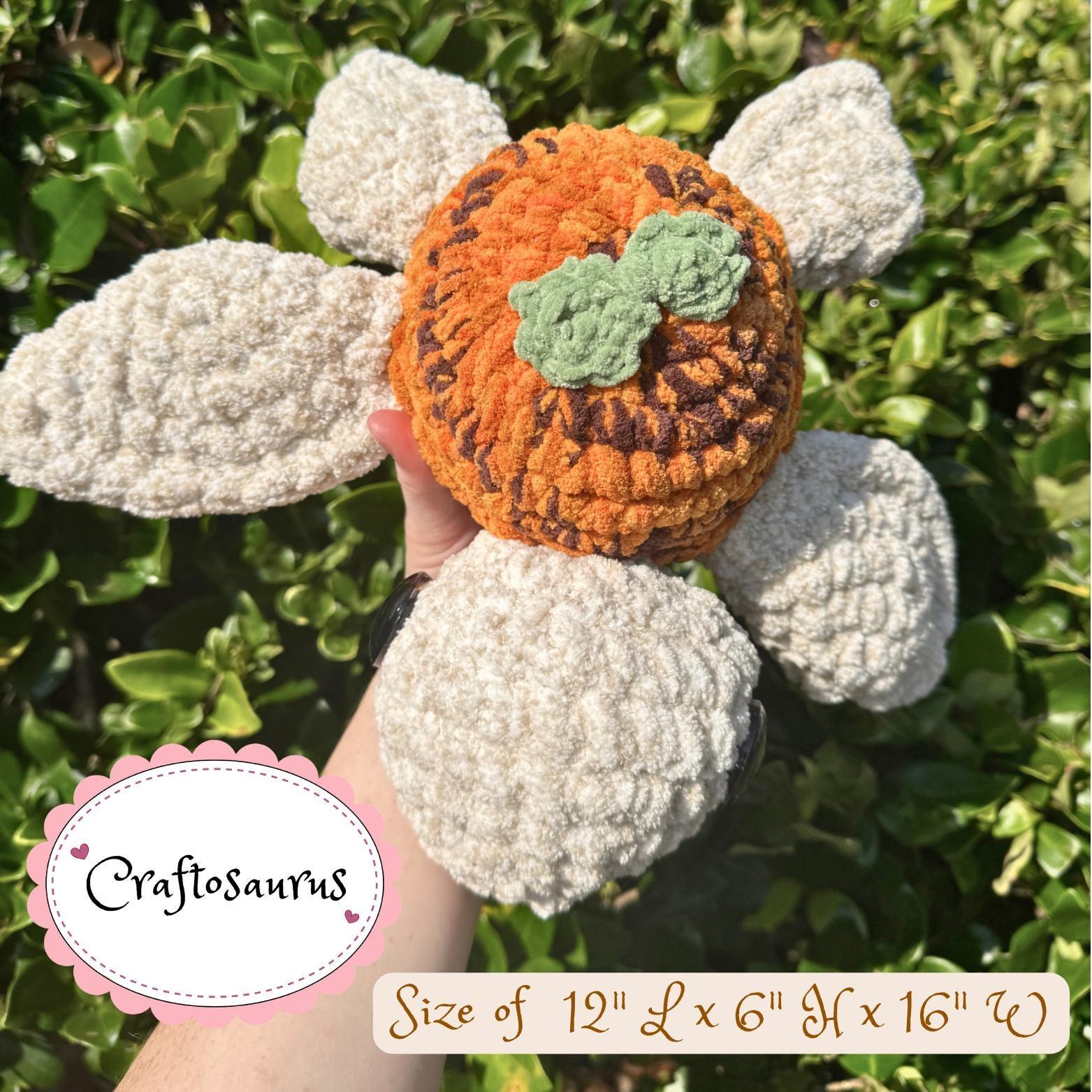 Pumpkin Sea Turtle Plush, Handmade Autumn Stuffed Animal, Limited Edition Halloween Gift thumbnail 3