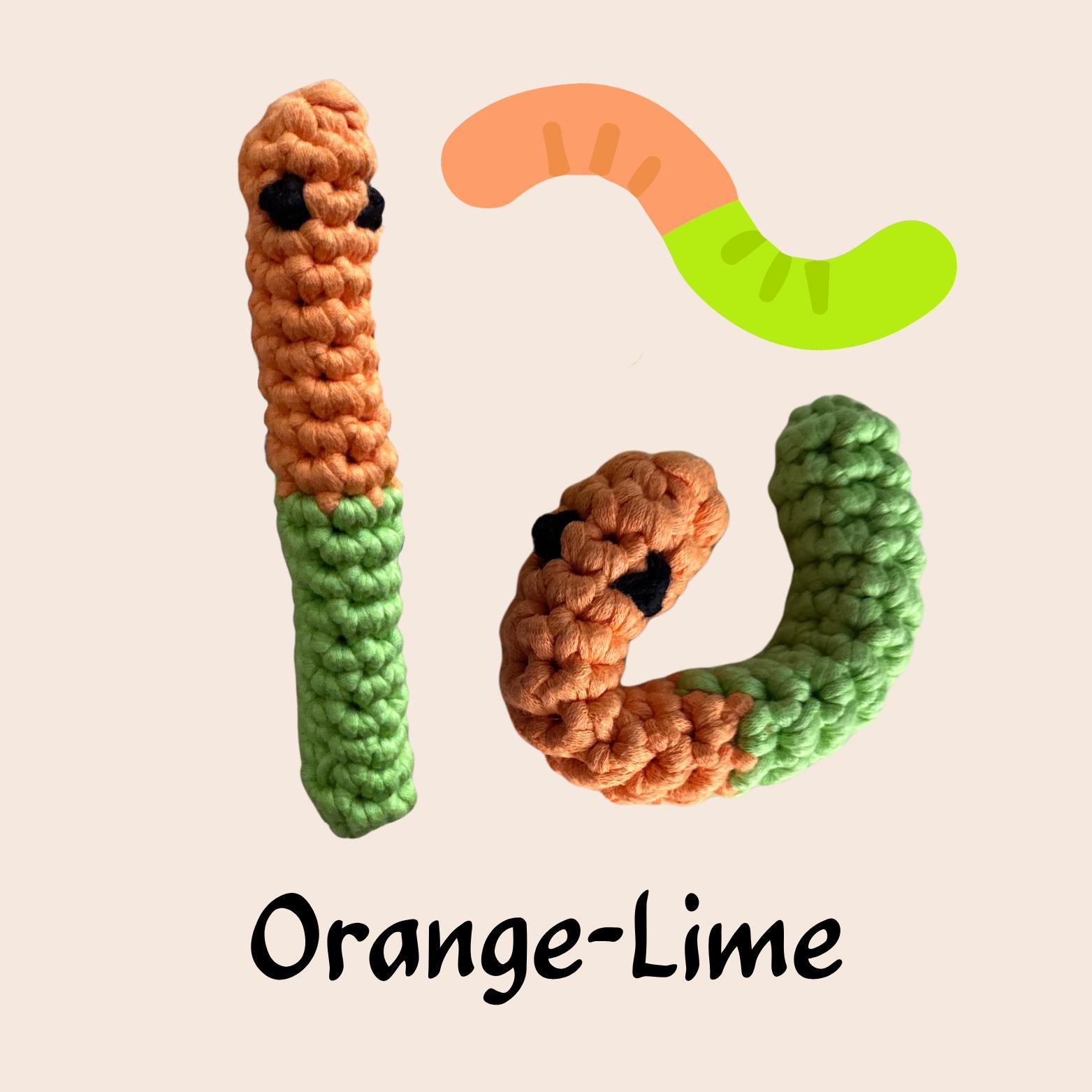Crochet Gummy Worm Fidget Toy, Quiet Sensory Activity, Handmade, Kids Gift, Noiseless, Custom Colors thumbnail 4