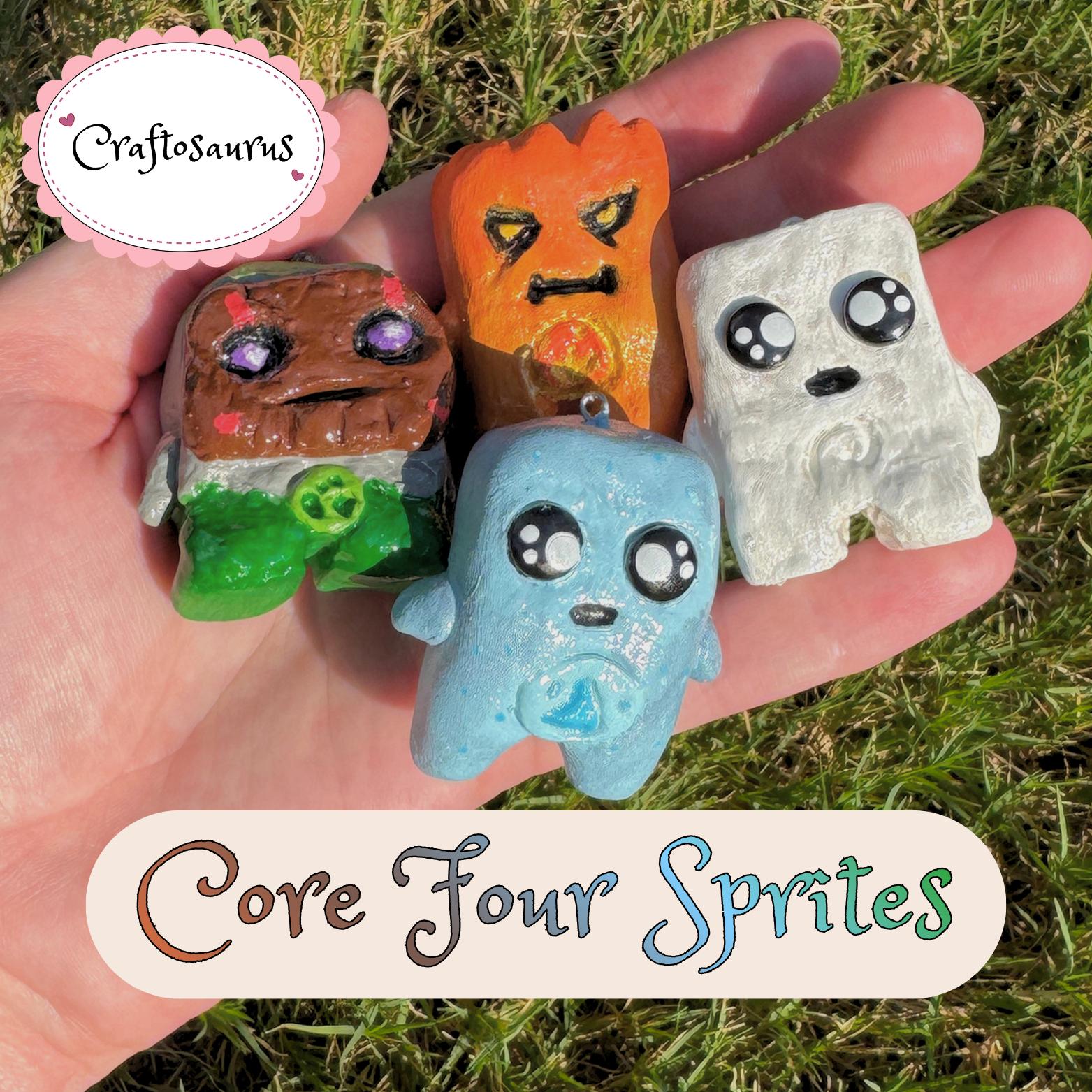 Fortnite Inspired Element Sprite Figurine, Handmade Clay Miniature, OG Gaming Gift, Optional Keychain