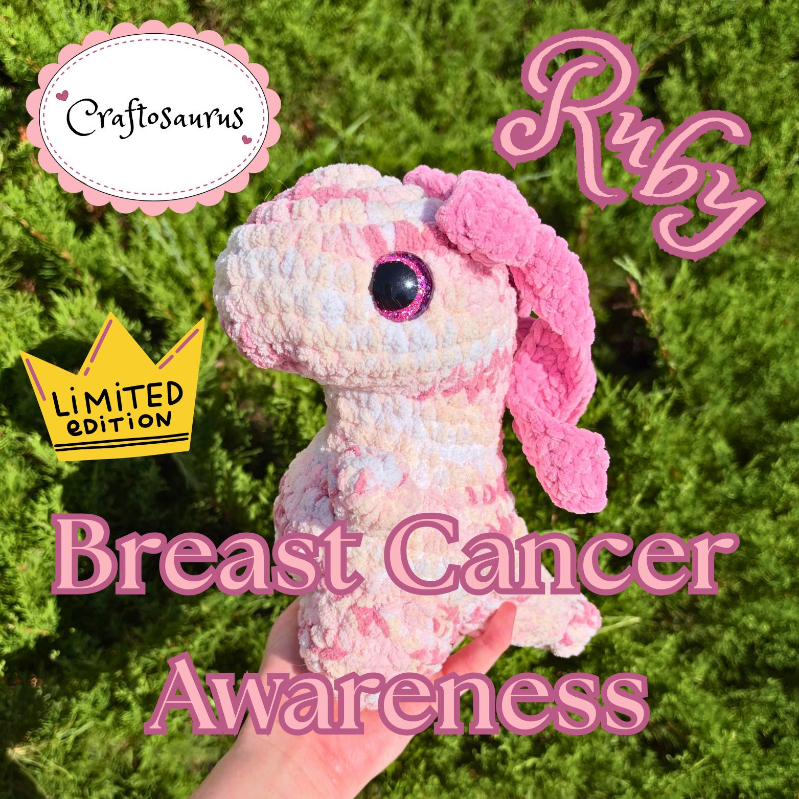 LIMITED EDITION - Ruby Breast Cancer Awareness Crochet Plush