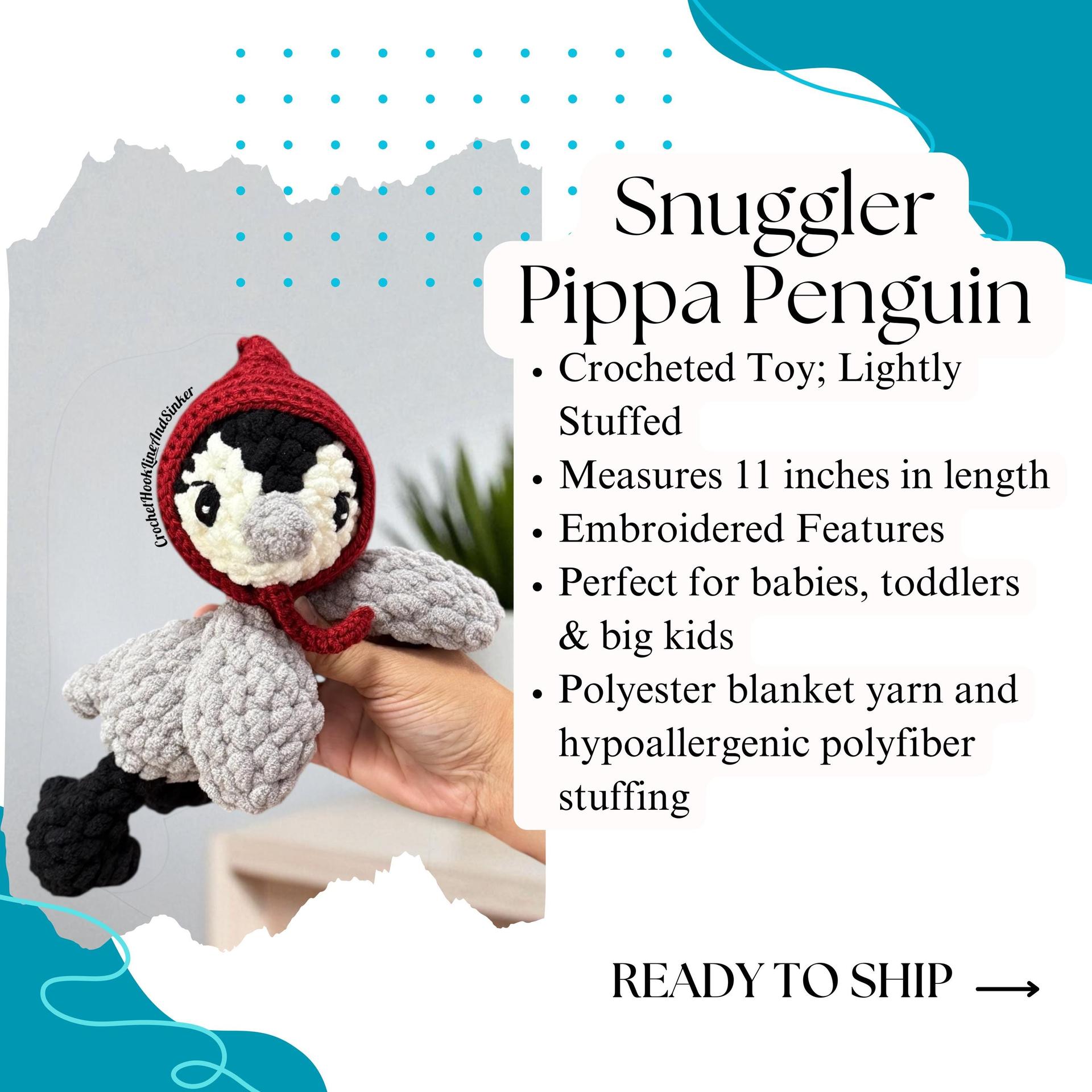 Pippa Penguin Snuggler Plush Toy - READY TO SHIP