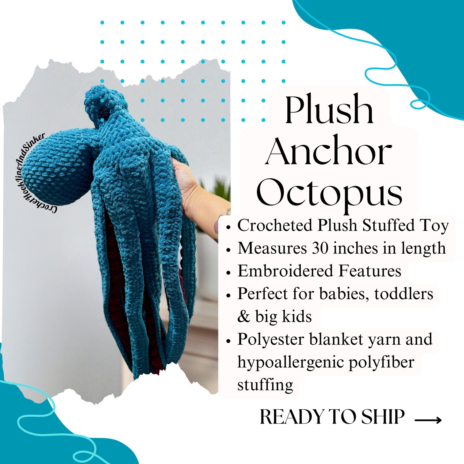 Anchor Octopus Plush Toy - READY TO SHIP