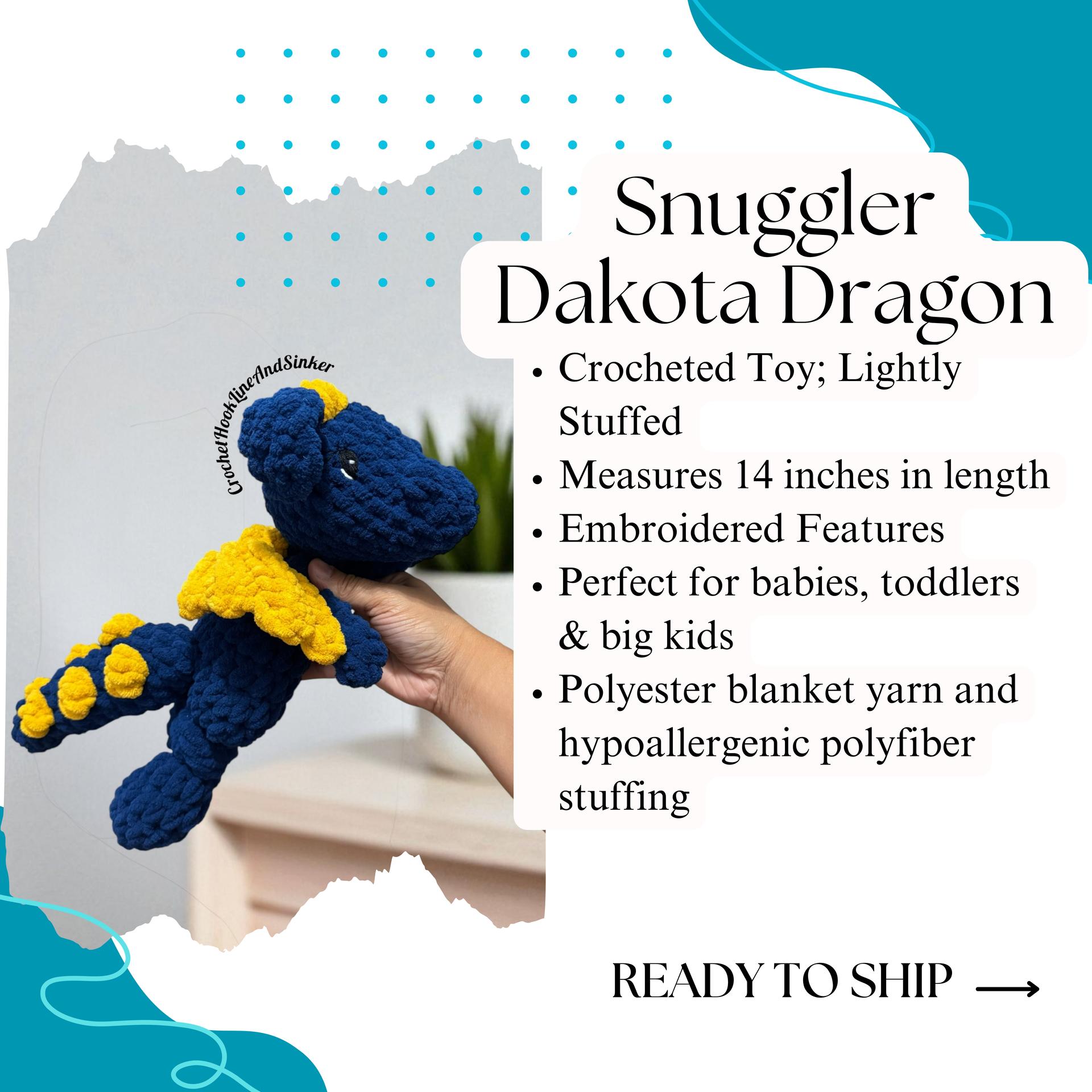 Dakota Dragon Snuggler Plush Toy - READY TO SHIP