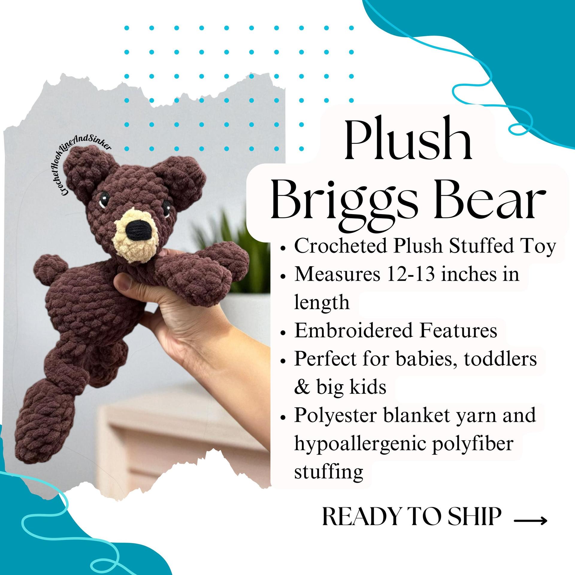 Briggs Bear Plush Toy - READY TO SHIP