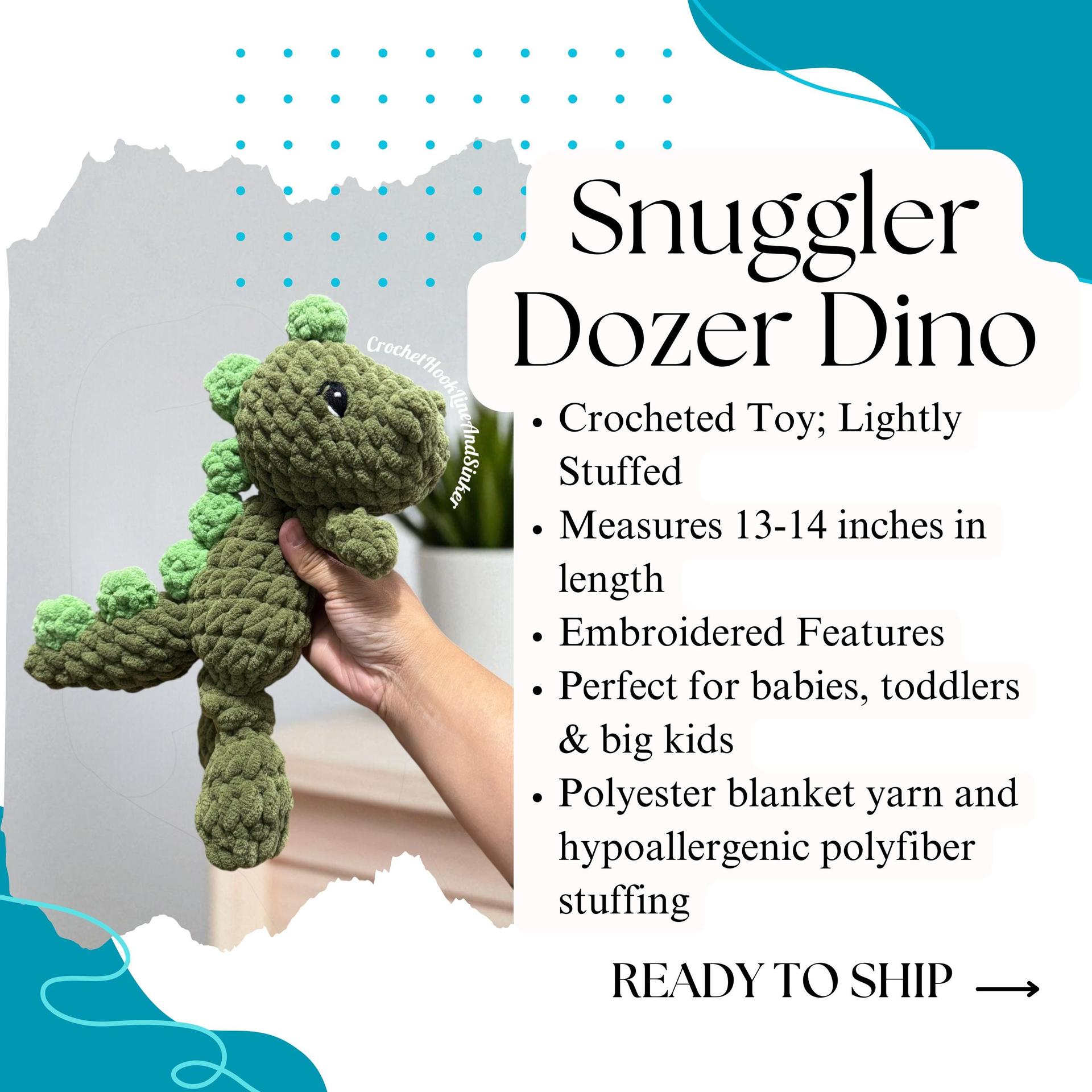 Dozer Dino Snuggler Plush Toy - READY TO SHIP