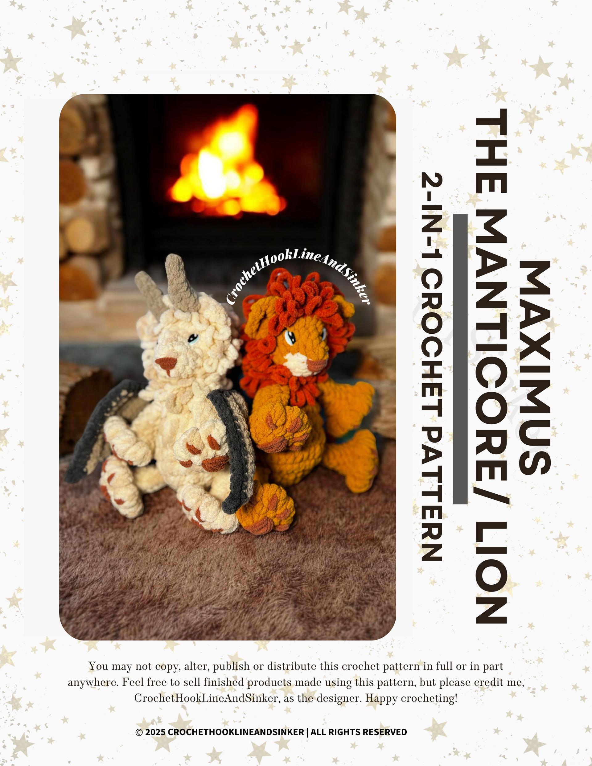 Maximus the Manticore/Lion 2-in-1 Crochet Pattern