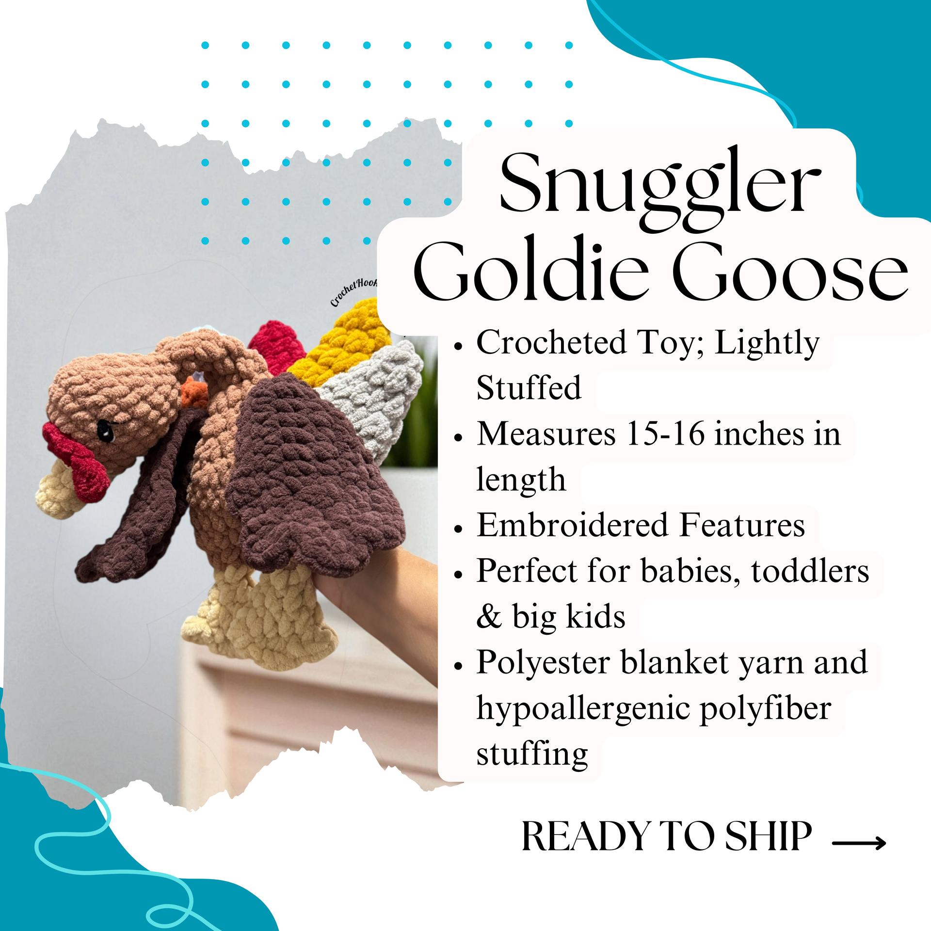 Goldie Goose Snuggler Plush Toy - READY TO SHIP