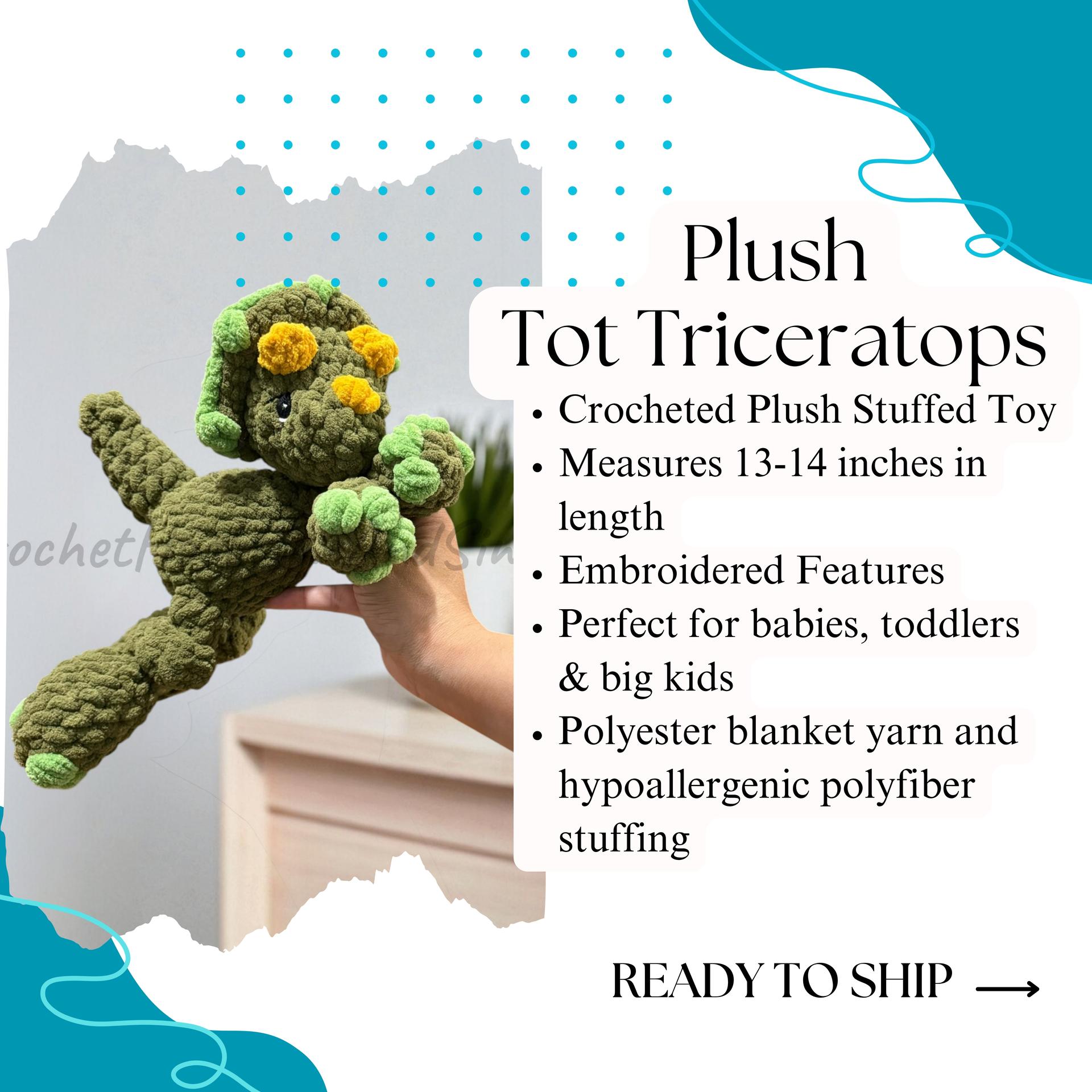 Tot Triceratops Plush Toy - READY TO SHIP