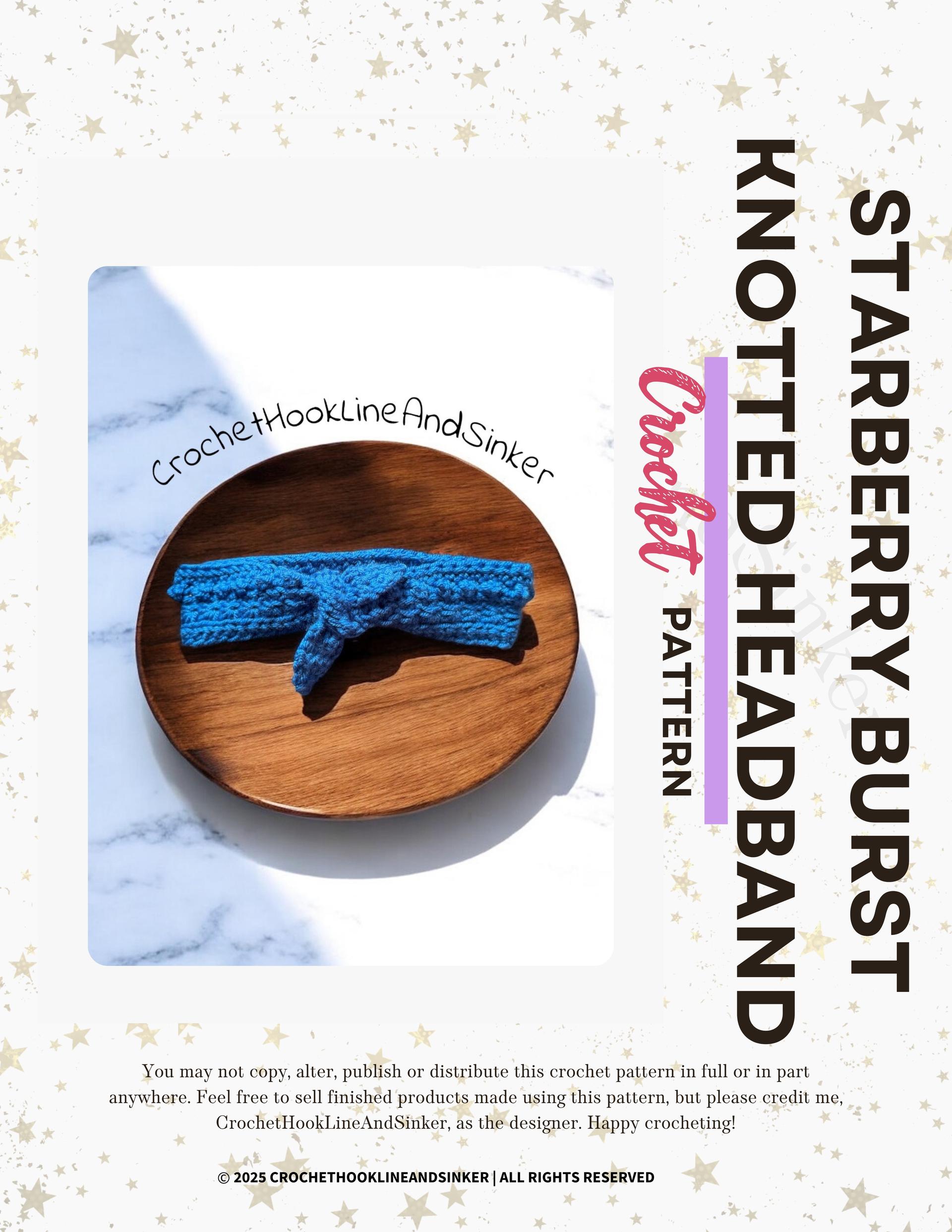 Starberry Burst Knotted Headband Crochet Pattern