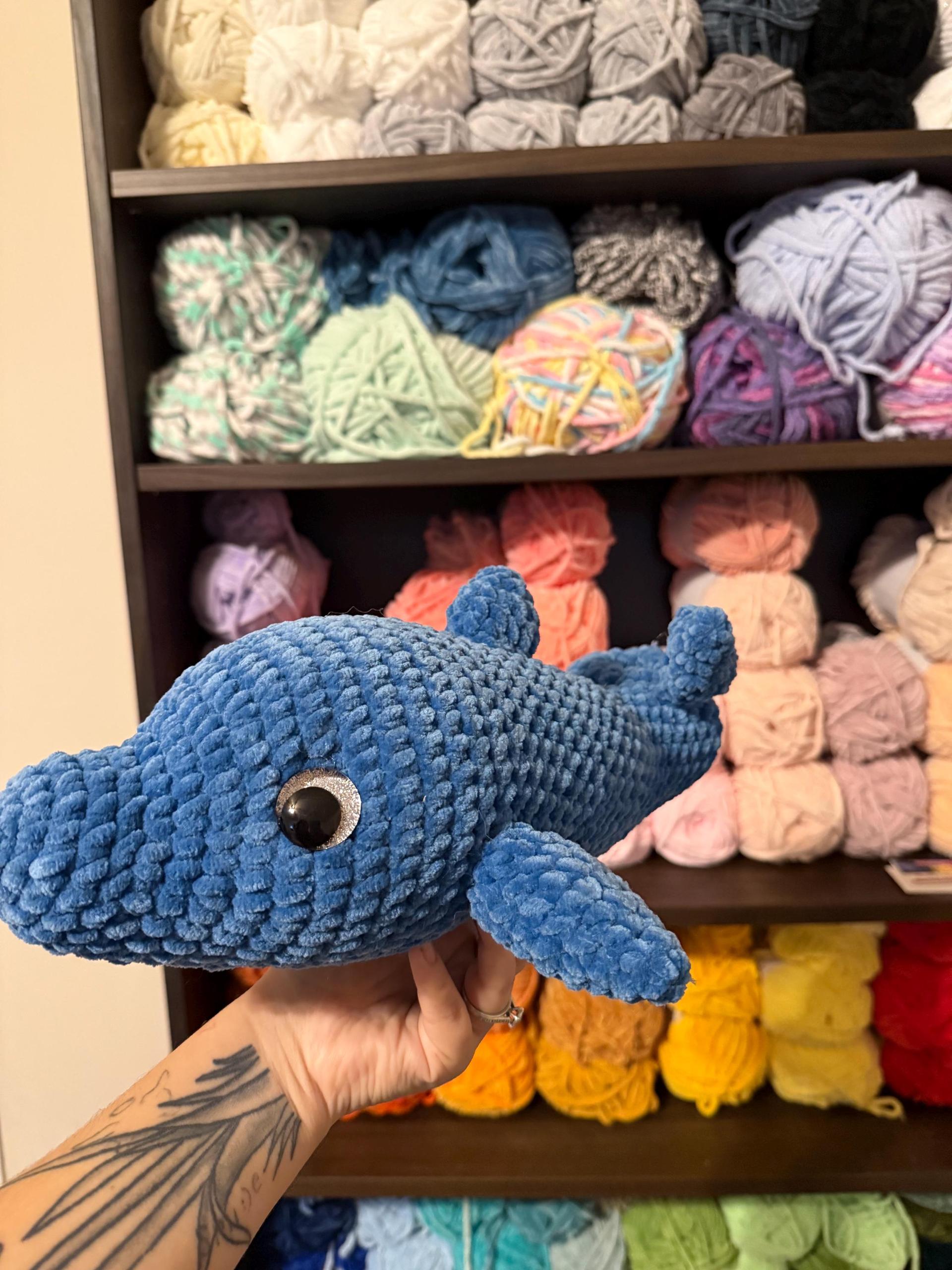 Crochet Dolphin Plush Toy thumbnail 2